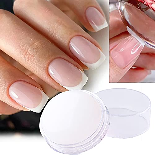French Nail Manicure Silicone Stamper - Clear Jelly Nail Art Stamper with White Silicone Head for DIY Nail Stamp Printing - Perfect for Nail Stamping Plates & Gel Polish - Ideal for Home Manicures & Professional Nail Art Designs