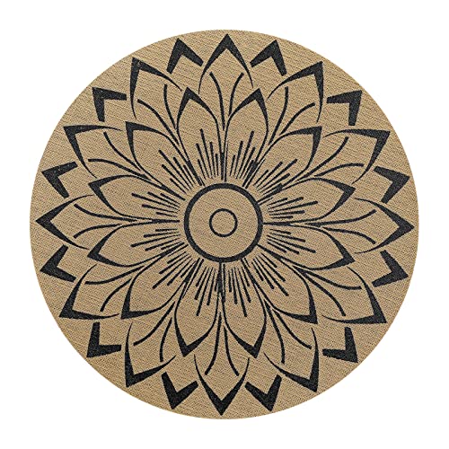 Round Flower Black