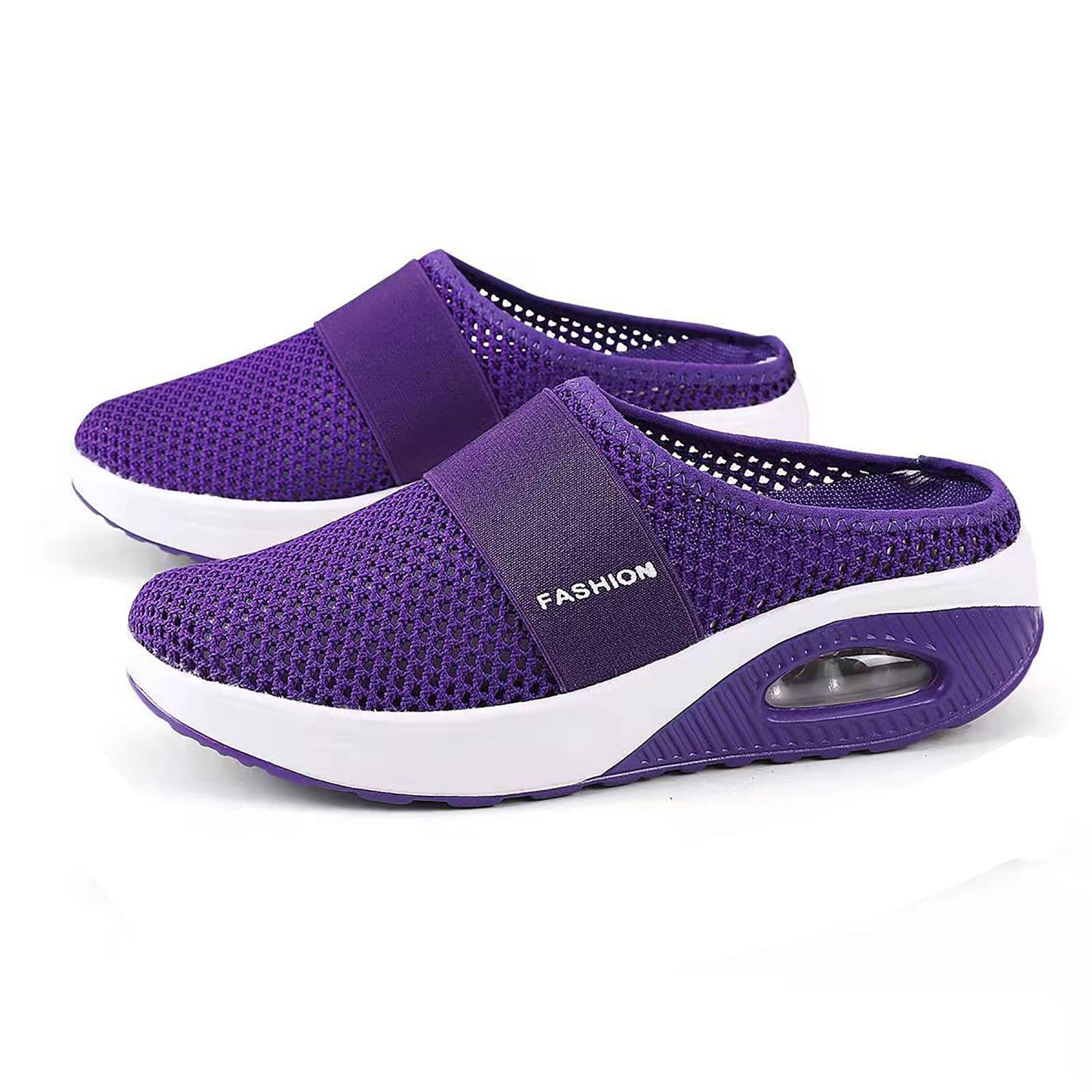 LELEBEAR Women's Breathable Mesh Slip-On Walking Shoes - Orthopedic & Diabetic Friendly Air Cushion Sneakers for Comfortable Daily Wear, Work, and Travel