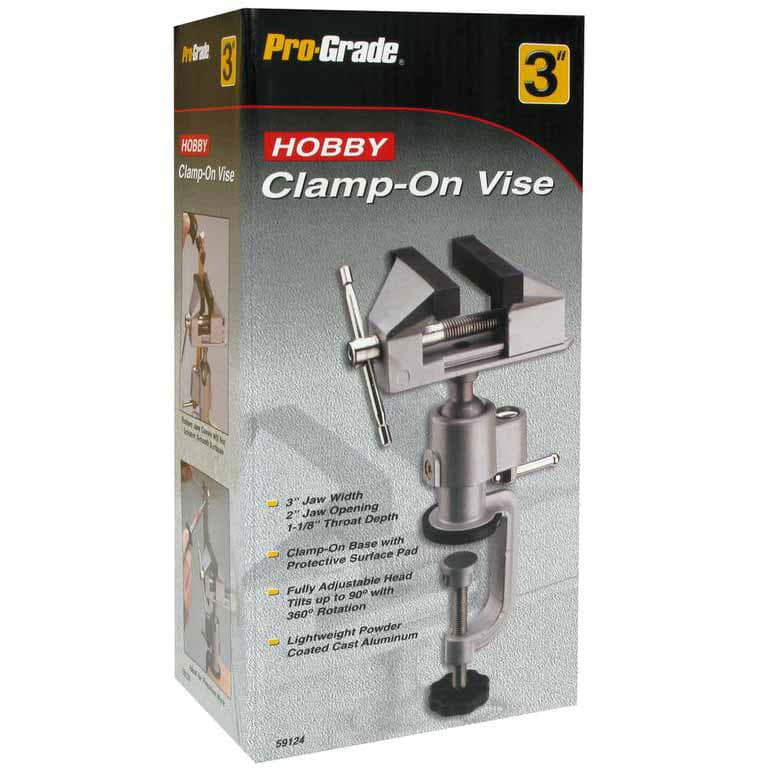 Allied 59124 3-Inch Hobby Vise - Heavy Duty Bench Clamp for Woodworking, Metalworking & DIY Projects | Perfect for Model Building, Jewelry Making & Crafting