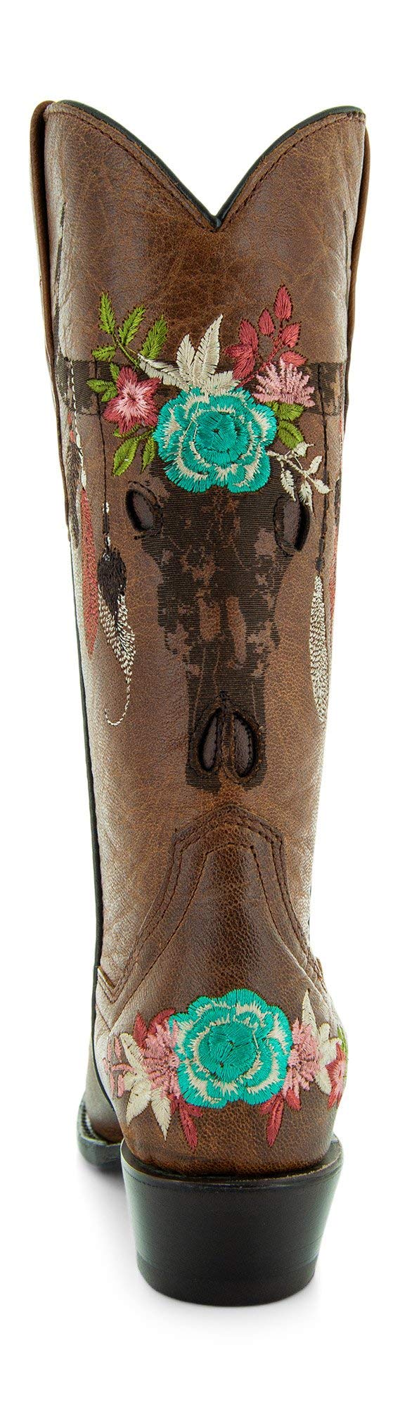 Soto Boots Longhorn Women's Fashion Cowgirl Boots M50029 - Stylish Western Ankle Boots for Country Dancing, Rodeo & Everyday Wear