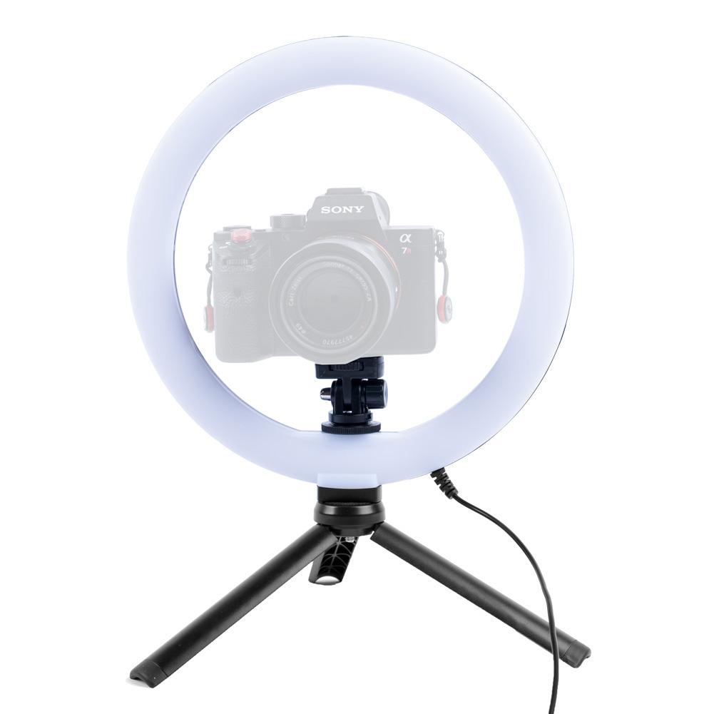 10 LED Table Ring Light with Adjustable Brightness - Perfect for Makeup, YouTube Videos & Photography (Astrid Model)