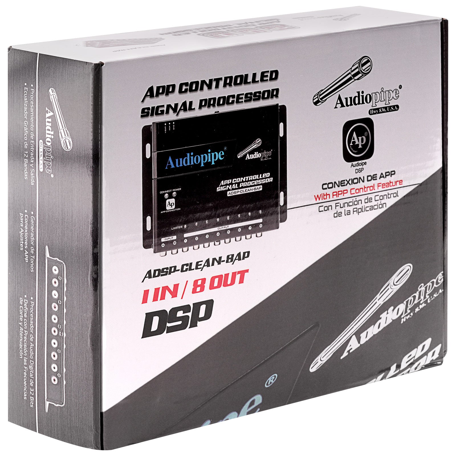 APP Controlled Signal Processor (ADSP CLEAN 8AP) - Professional Audio DSP for Home Studio & Live Performances
