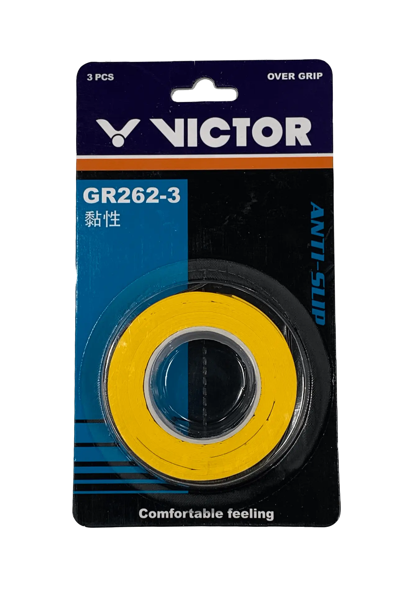 Victor GR262 3A Overgrip Tennis Racket Grip Tape - 3 Pack for Enhanced Comfort & Sweat Absorption | Perfect for Tennis, Badminton & Racquetball Players
