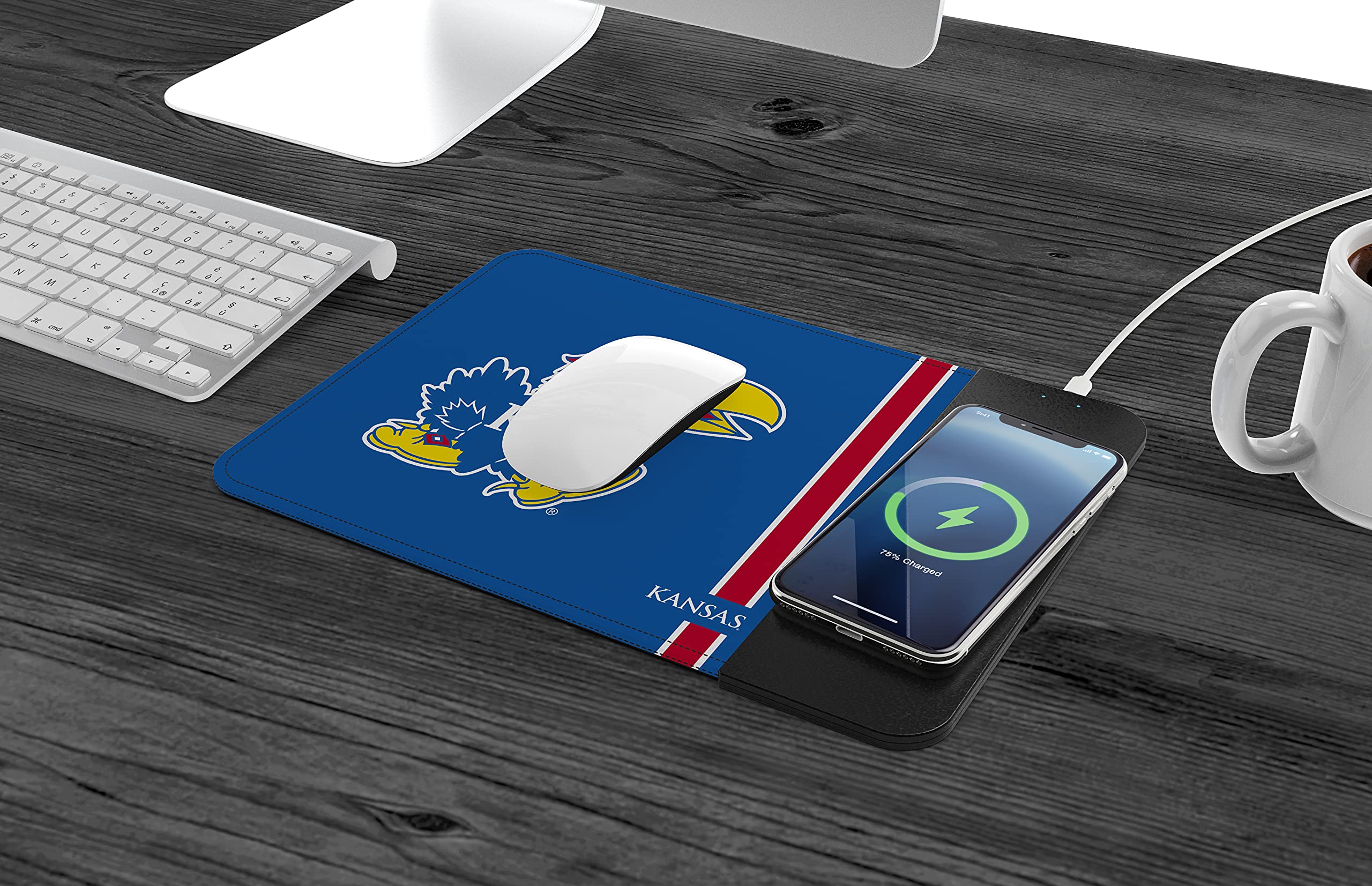 SOAR NCAA Unisex Wireless Charging Mouse Pad with Qi Fast Charging - Perfect for Office, Gaming & Home Desk Setup