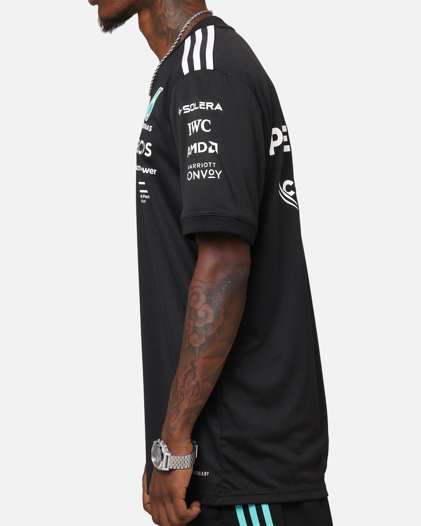Adidas x Mercedes AMG Petronas F1 Team 2025 Official Driver T-Shirt - Black | Formula One Racing Fan Apparel & Casual Wear