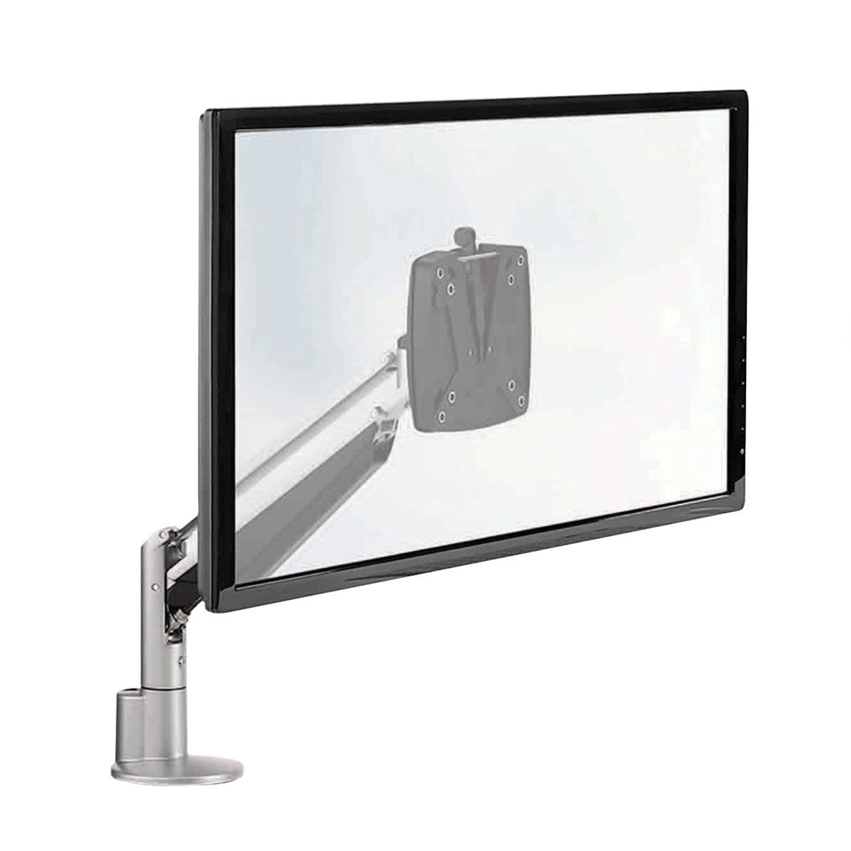 CLU Single Screen Deluxe Monitor Arm - Adjustable Ergonomic VESA Mount for 13-32