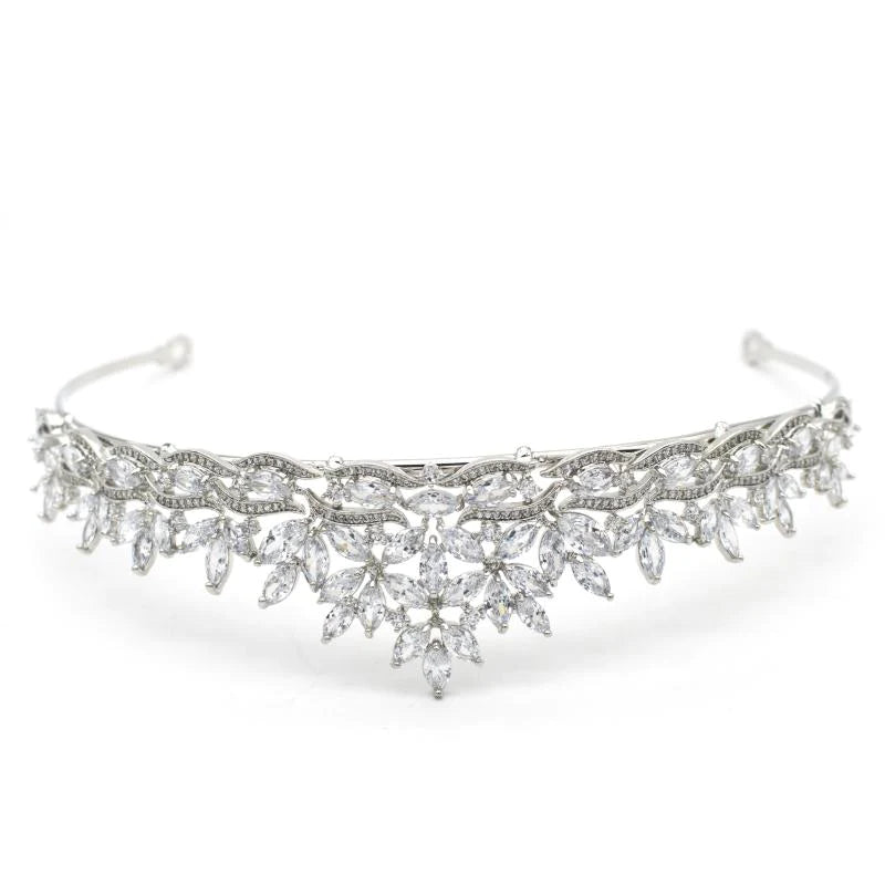 Elegant Silver Crystal Bridal Headpiece 7640 - Wedding Hair Accessory for Bride, Bridesmaids & Prom | Perfect for Weddings, Proms & Special Occasions