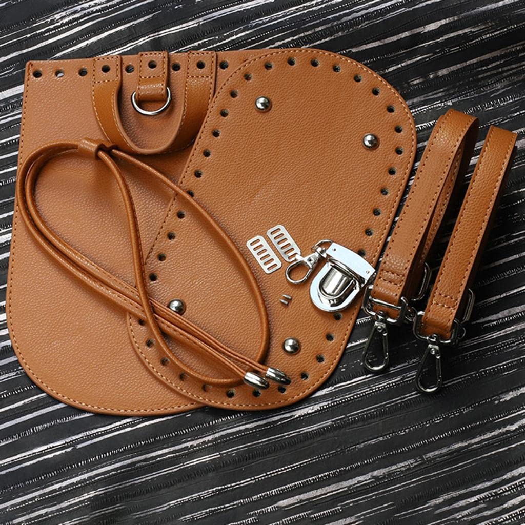 DIY Leather Knit Backpack Craft Kit - Brown Genuine Leather Backpack Making Supplies for Leatherworking & Handmade Projects | Perfect for Crafters, Hobbyists & DIY Gift Making