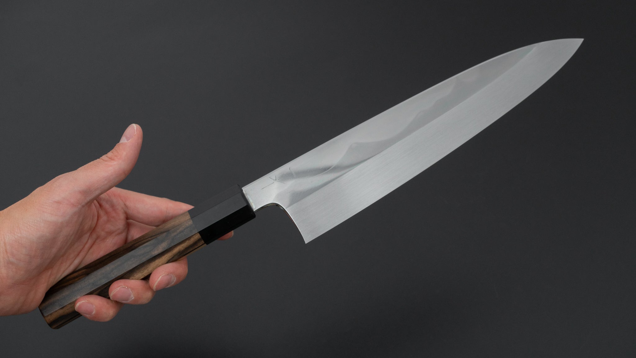 Hitohira Togashi White #1 Fuji Mizu Honyaki Gyuto 240mm Japanese Chef Knife with Kurokaki Persimmon Handle & Saya - Premium Kitchen Knife for Professional Chefs & Home Cooking, Sushi, Meat Cutting