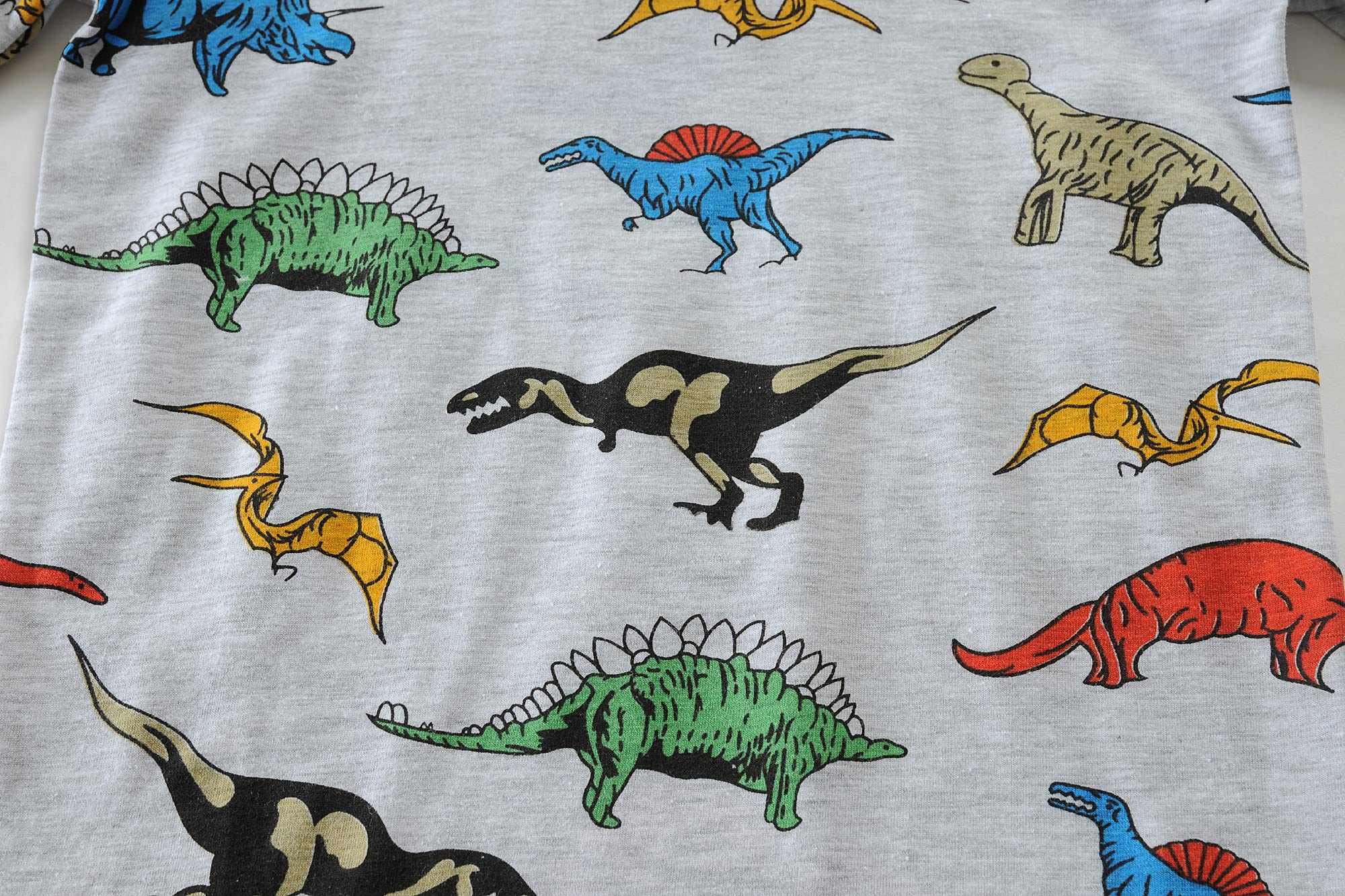 **Monster Truck & Dinosaur Boys Pajama Set - 2-Piece Cotton Sleepwear for Toddlers Ages 2-7 | Soft & Comfortable Kids PJs for Bedtime & Lounging**