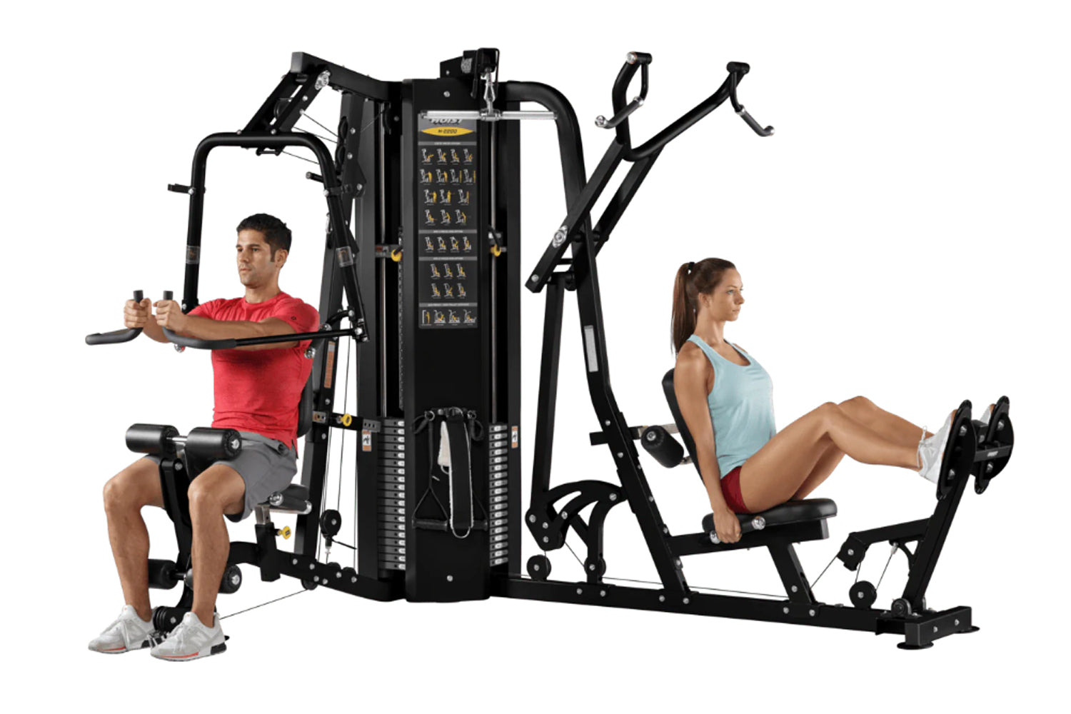 Hoist H2200 Multi-Stack Home Gym System (2 Stack) - Full Body Workout Equipment for Strength Training & Fitness at Home