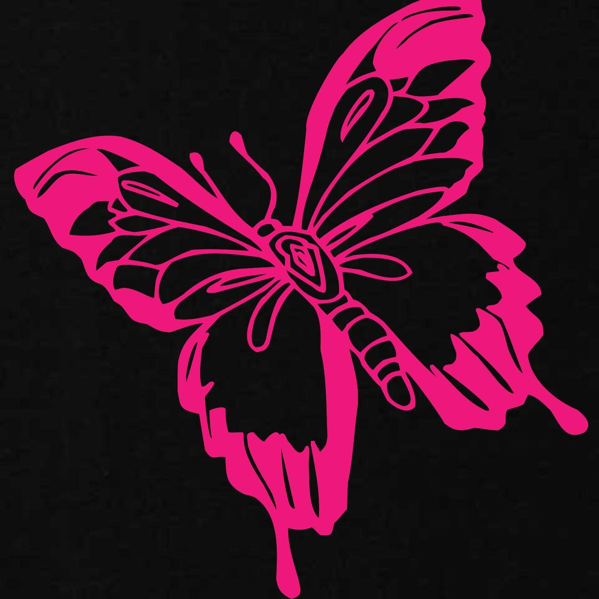 Pink Butterfly Zip Hoodie for Men - Dark Zip-Up Hooded Sweatshirt | Casual Streetwear & Outdoor Activities
