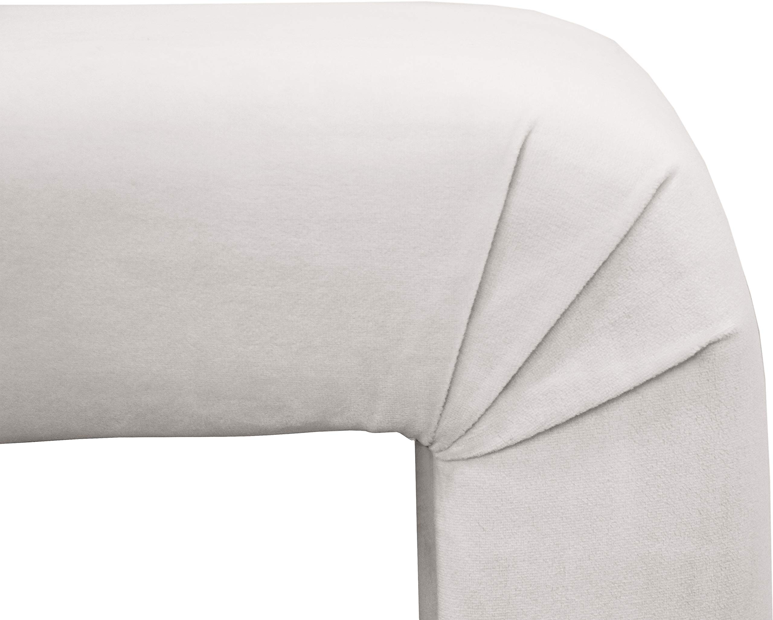 Meridian Furniture Minimalist Modern Velvet Upholstered Bench - 53