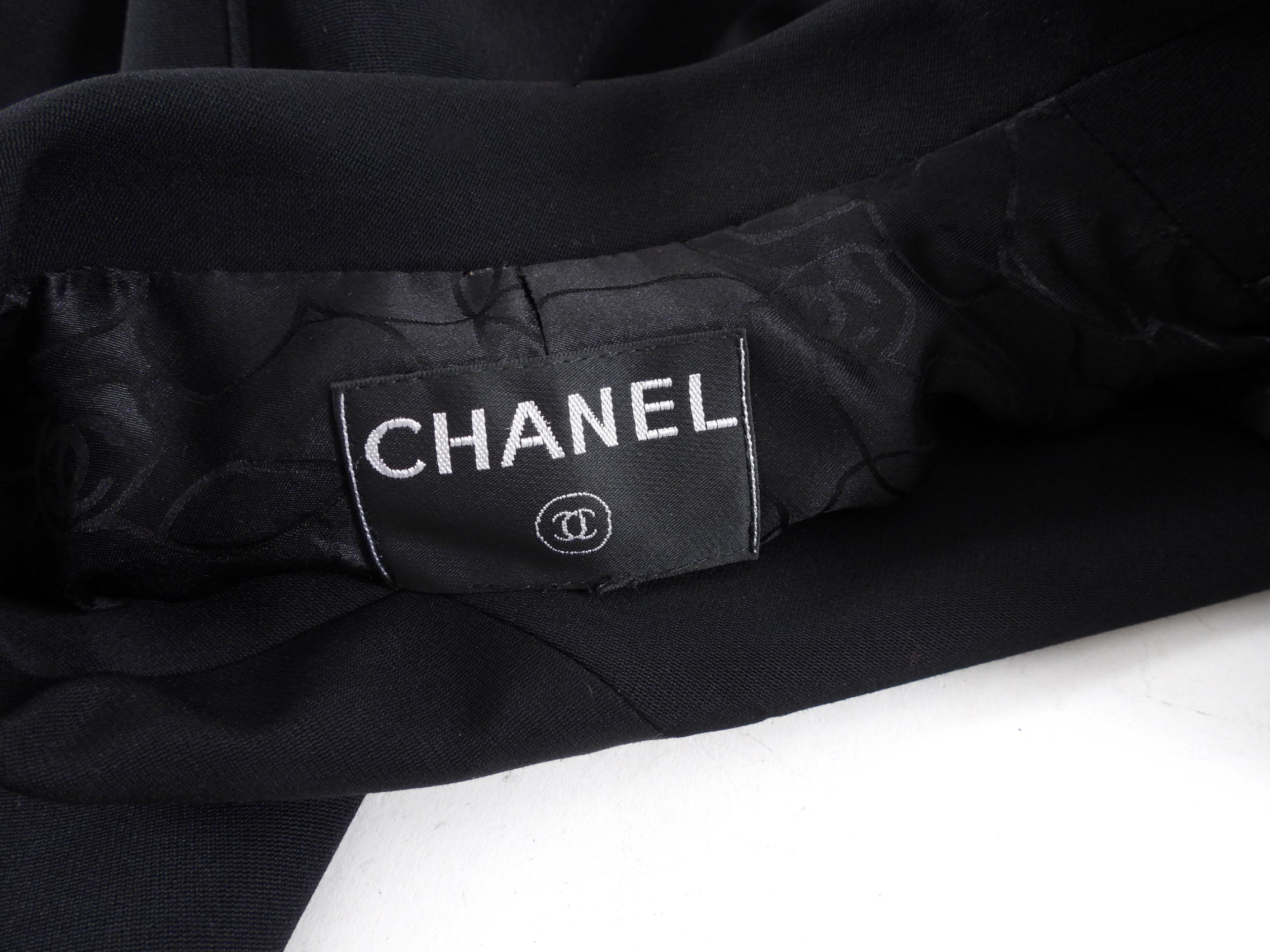 Chanel Black Wool Jacket with Double Row CC Buttons - Women's Classic Tweed Coat for Fall & Winter | Office Wear, Date Night & Special Occasions