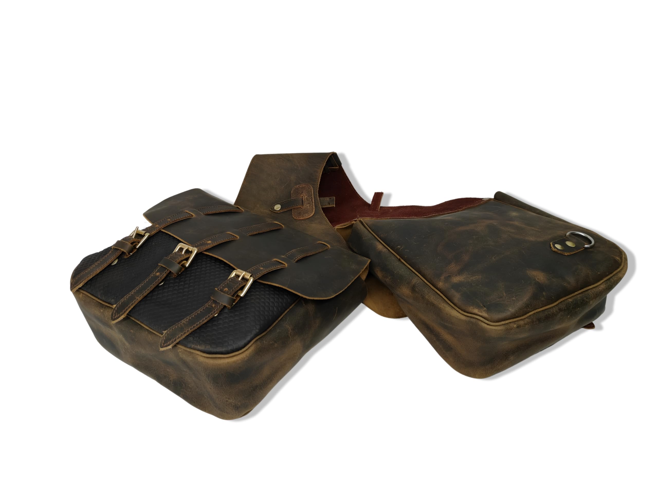 Coltoro Genuine Leather Western Horse Saddle Bags - Trail Riding Gear Carrier with Adjustable Strap - Durable Equestrian Accessories for Cowboy & Horse Riding Equipment (Perfect for Ranch Work, Trail Rides & Horse Shows)