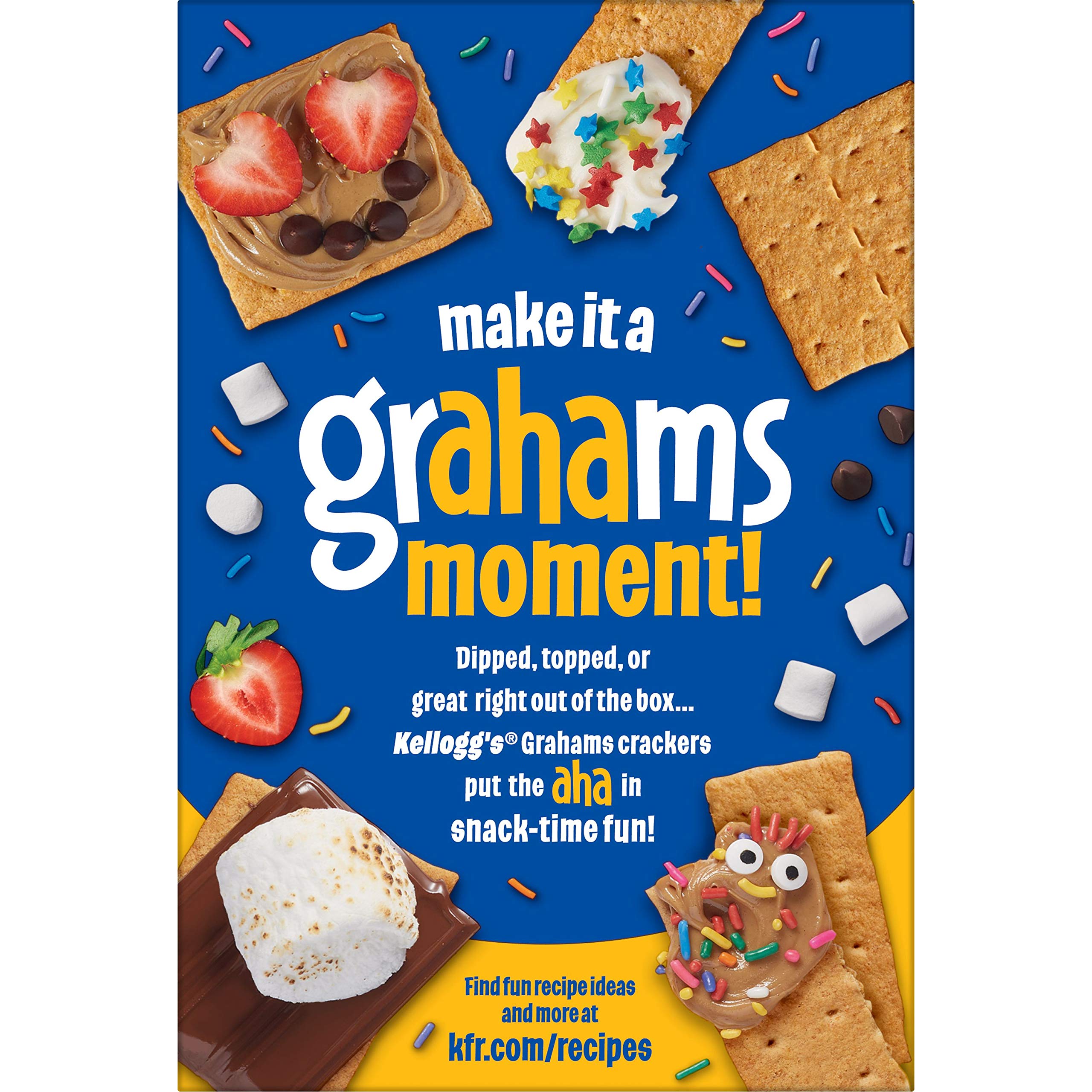 Kellogg's Original Graham Crackers - 45oz Bulk Pack (3 Boxes) | Easy Snacks & Pantry Staples for School Lunches, Camping & Family Gatherings
