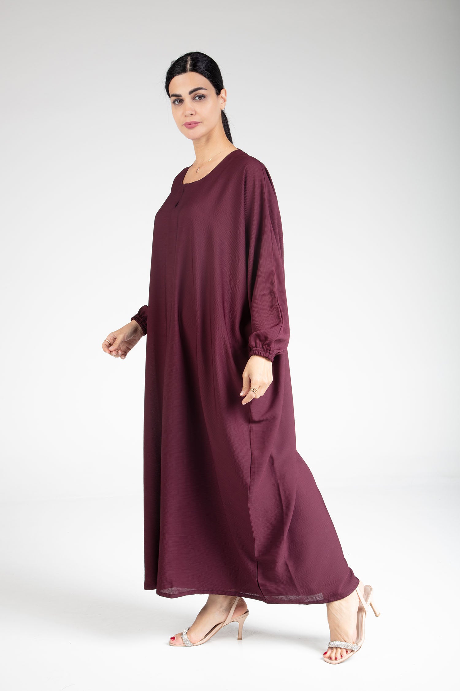 Elegant Maroon Farasha Dress - Perfect for Weddings, Parties & Special Occasions