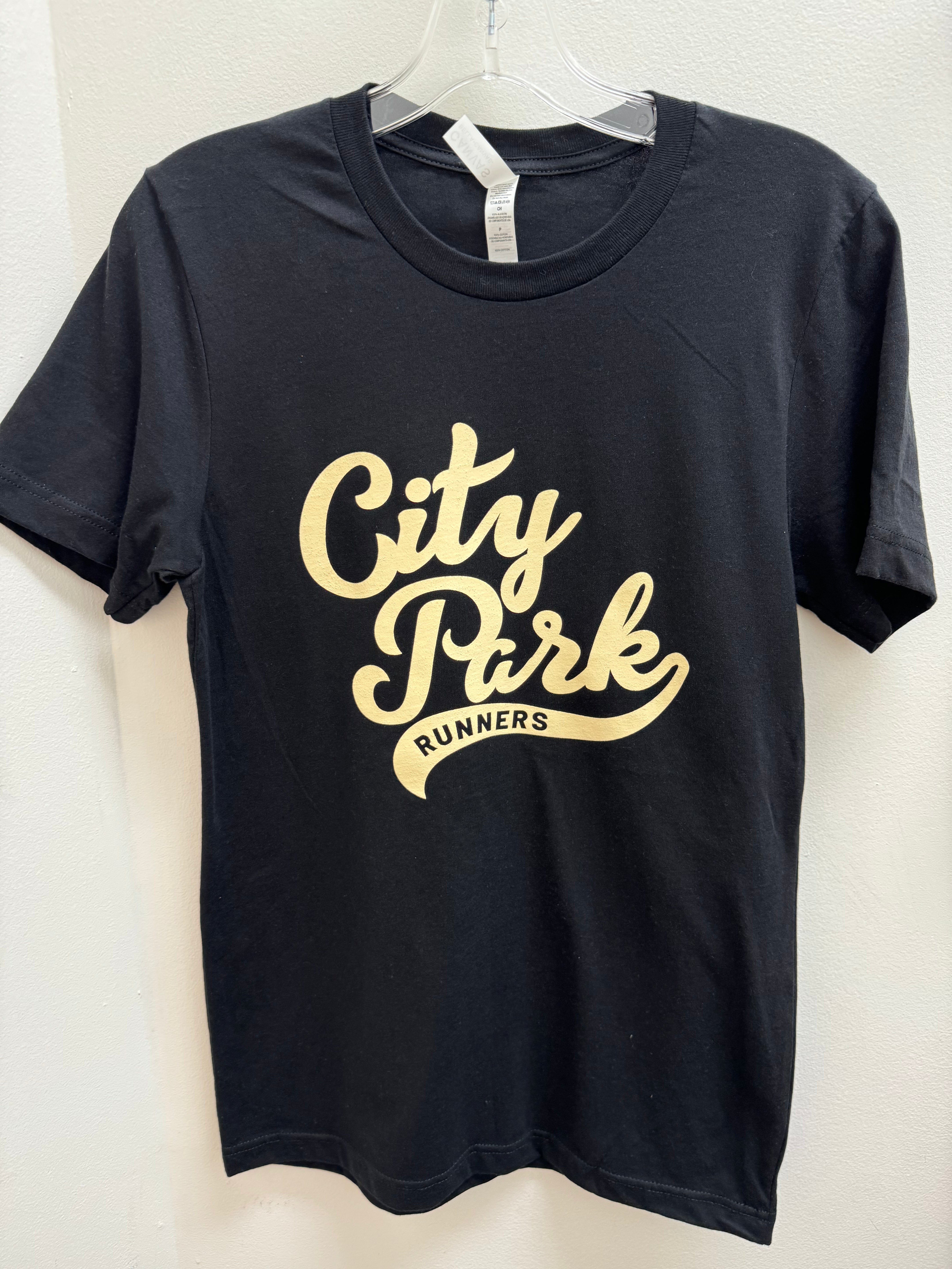 Vintage City Park Runners Script Graphic T-Shirt - Comfortable Cotton Tee for Jogging, Casual Wear & Urban Street Style
