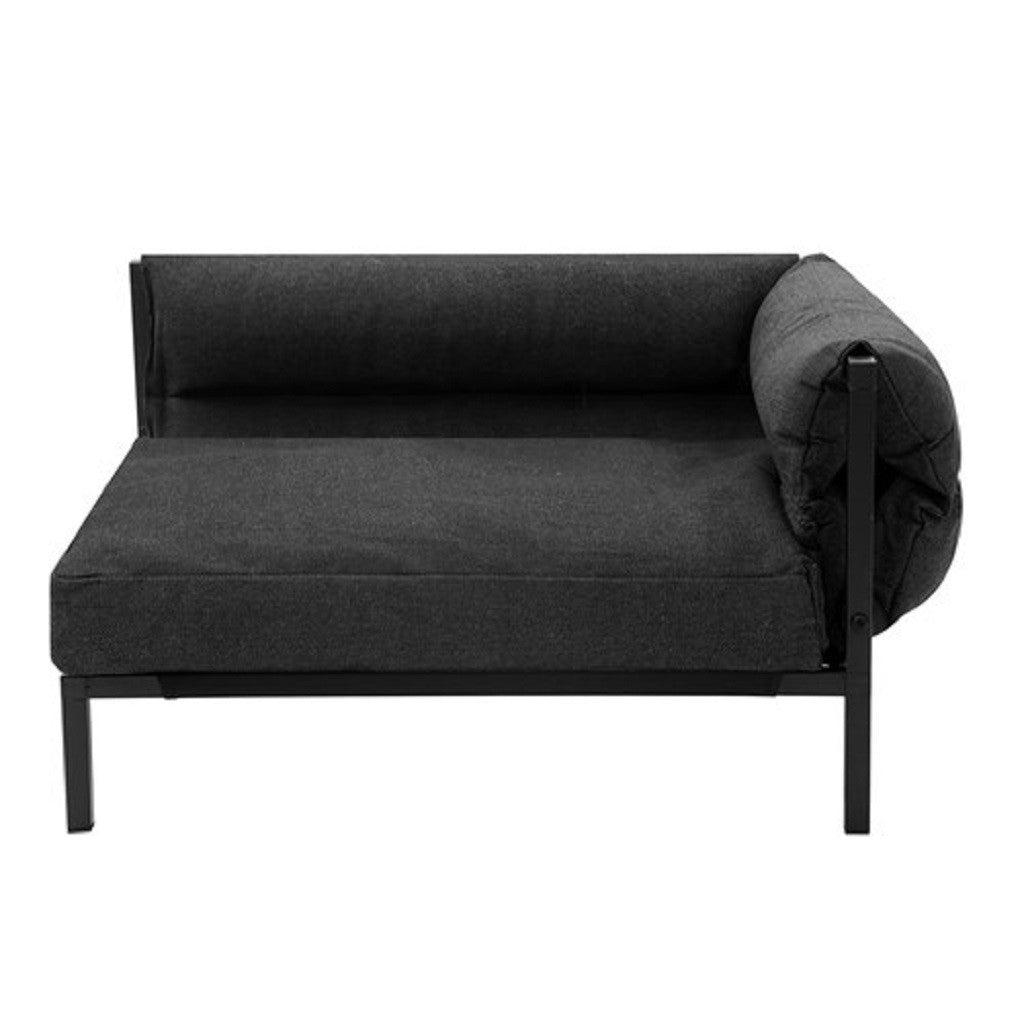 Elevated Pet Bed for Dogs & Cats - Medium Size, Charcoal Denim Fabric - Comfortable Sofa Style Bed for Small to Medium Pets - Perfect for Living Room, Bedroom or Office Use