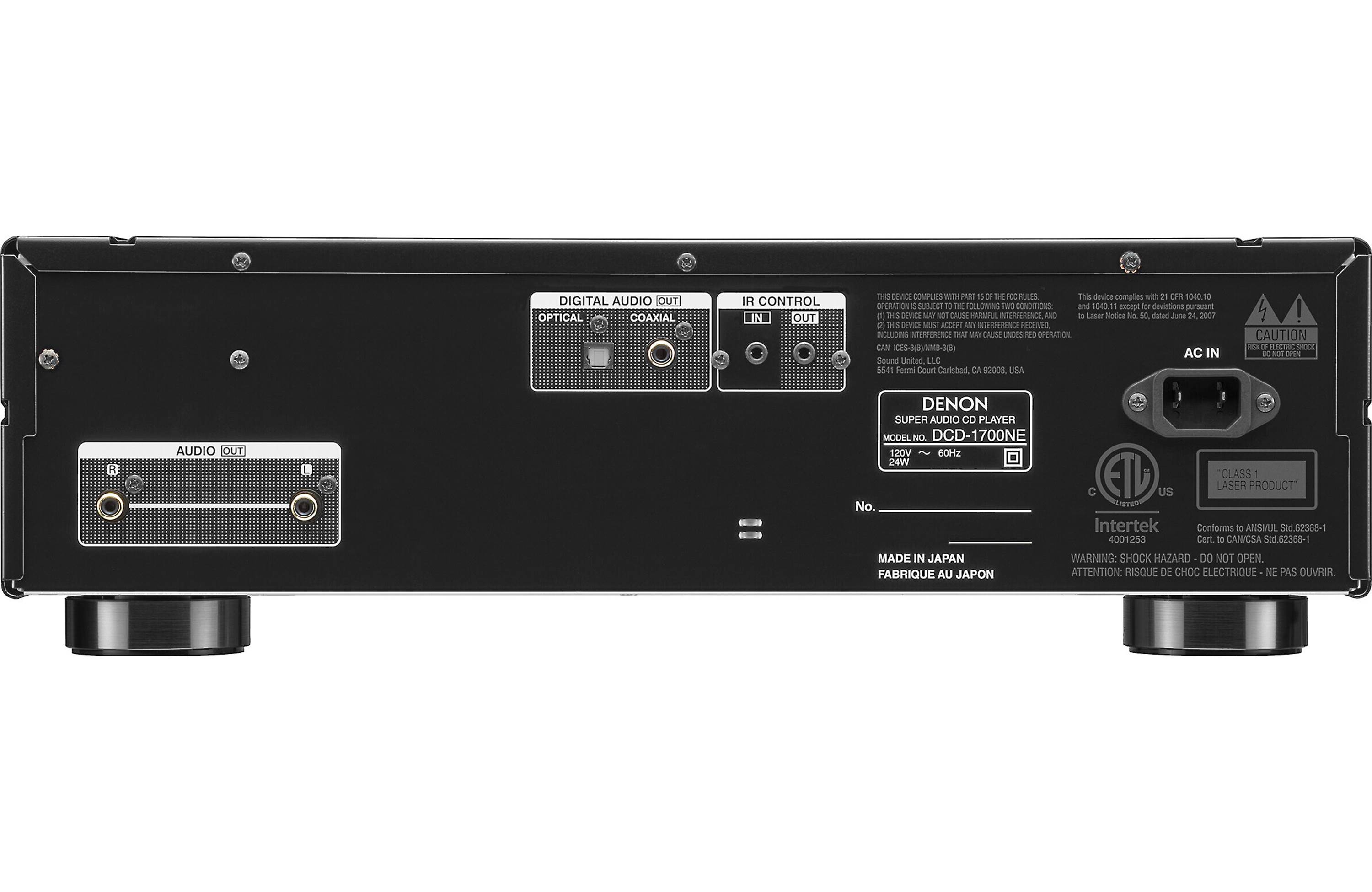Denon DCD-1700NE Premium CD/SACD Player with AL32 Processing Plus - Hi-Fi Audio System for Home Theater & Music Listening (Open Box)