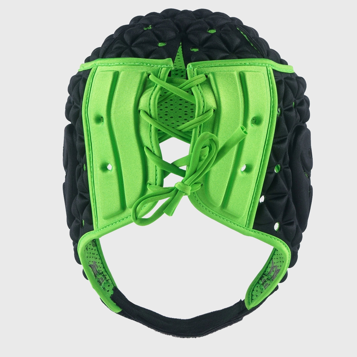 Gilbert Ignite Rugby Headguard - Black & Green - Protective Rugby Gear for Training & Matches - Lightweight & Comfortable for Youth & Adult Players