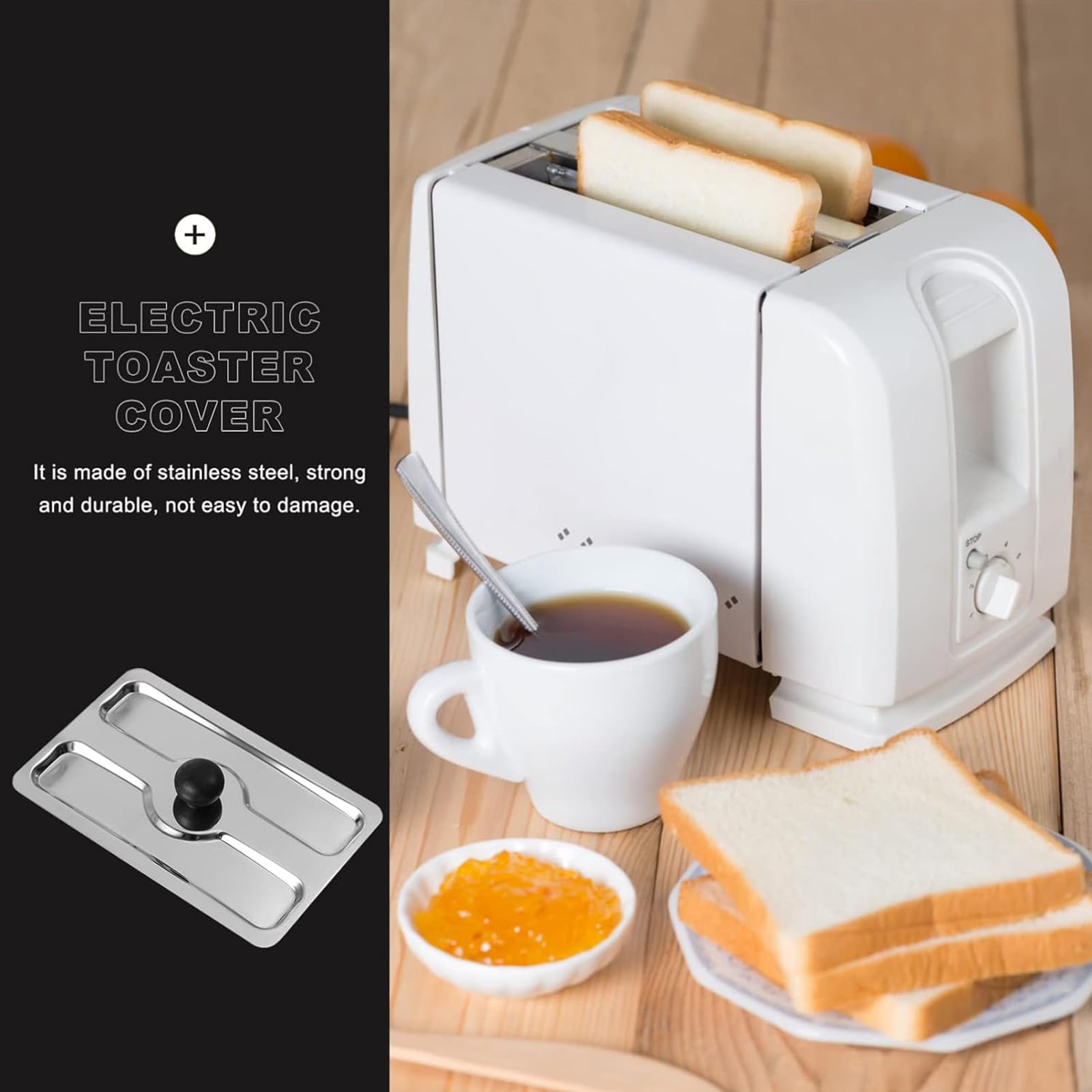 Stainless Steel Toaster Lid Replacement - Dust Cover for Bread Maker | Compatible with Most Toasters & Bread Machines | Perfect for Kitchen, Breakfast & Baking Needs