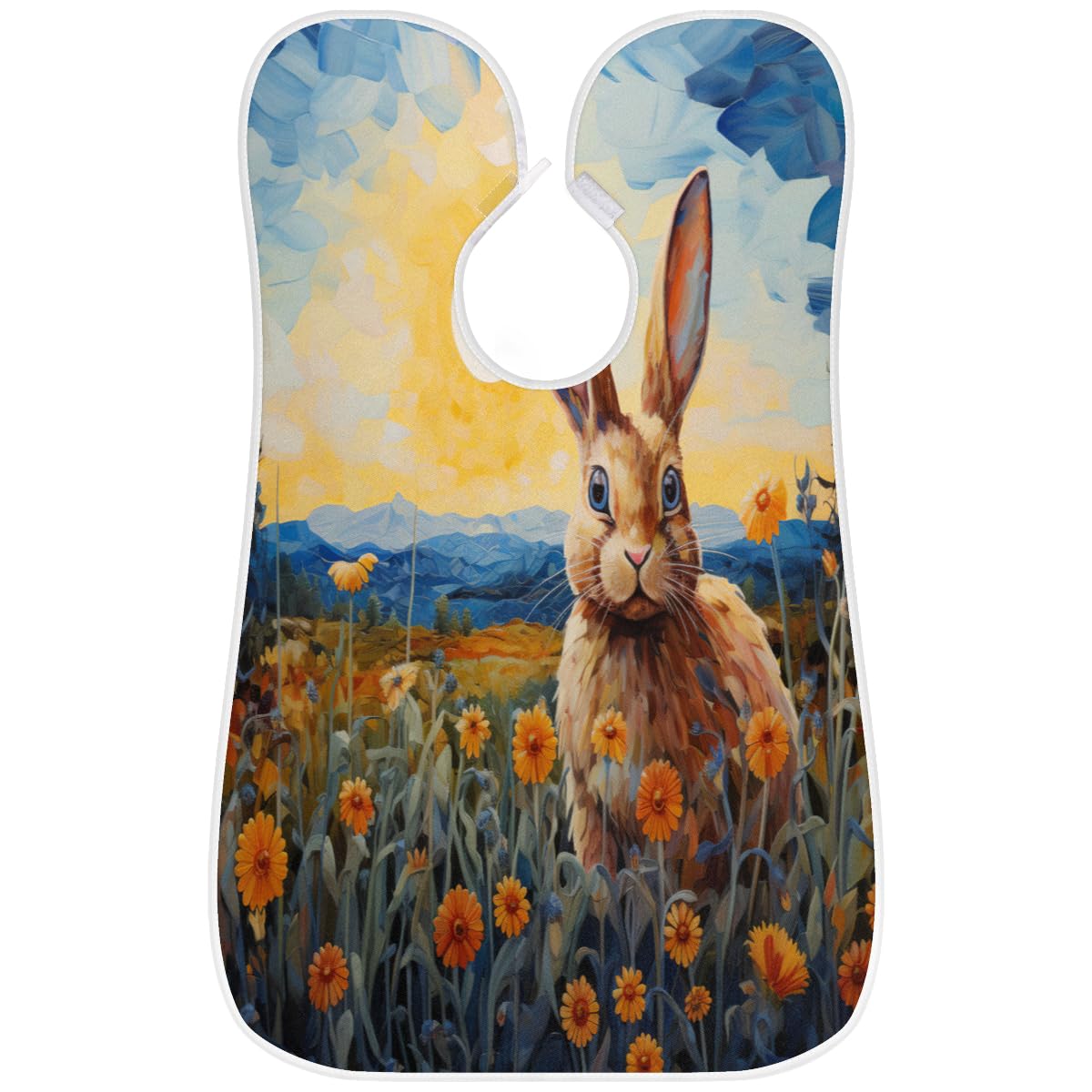 Men's Rabbit Oil Printing Beard Shaving Bib - Waterproof Barber Apron for Hair Dye & Makeup - Sink Hair Catcher for Beard Trimming & Lineup - Perfect Gift for Barbers & Stylists (Great for Salon, Home Grooming & Professional Use)