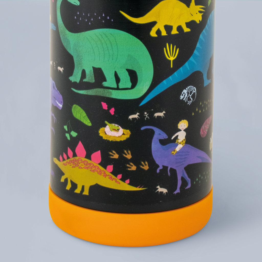 Floss & Rock Dinosaur Themed Insulated Water Bottle for Kids - BPA Free, Leak Proof, Perfect for School, Sports & Outdoor Adventures