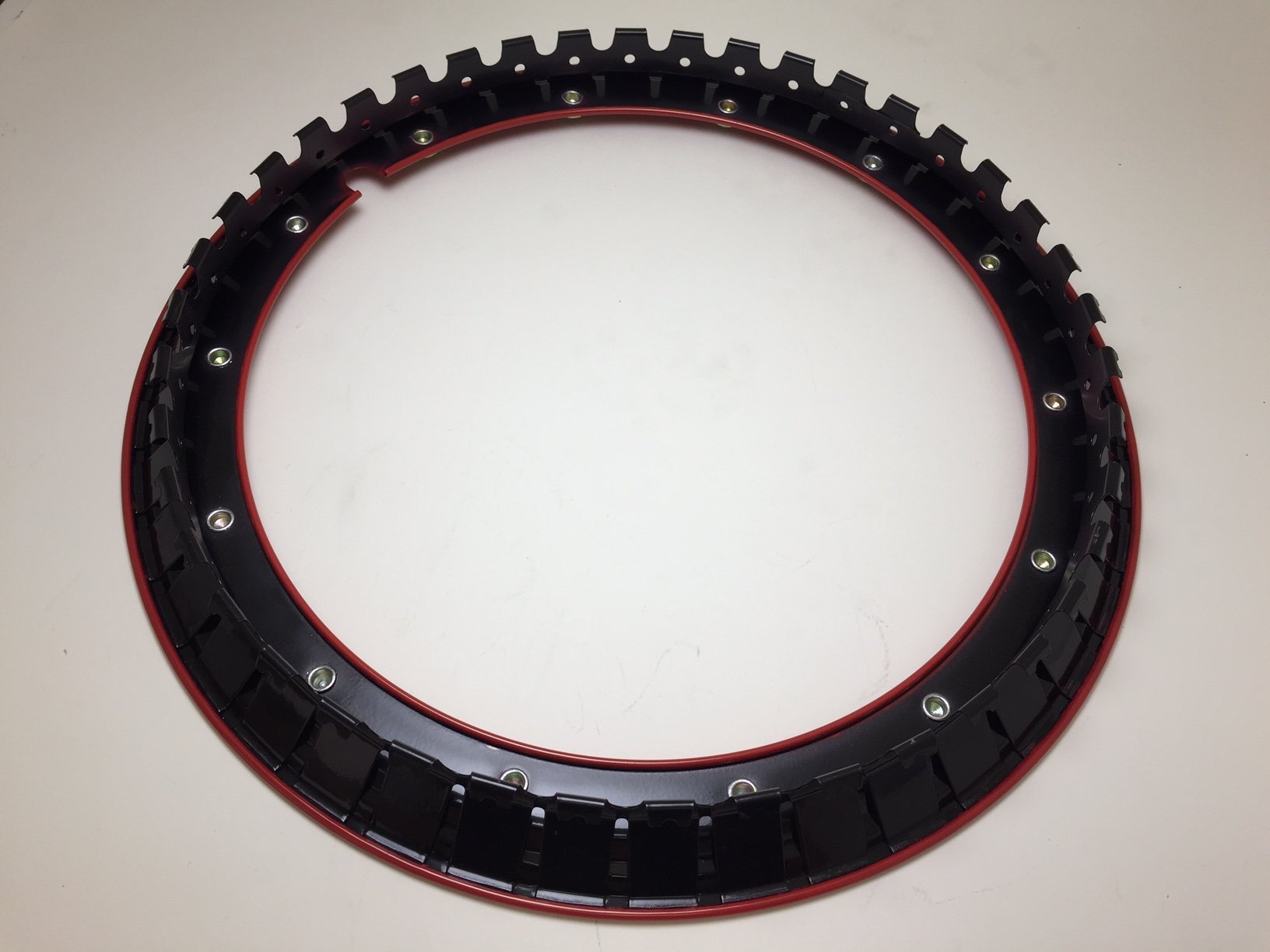 Simulated Fake BeadLock Hubcap Rings - 15 Inch Red Wheel Covers for Trucks & SUVs | Off-Road Style Accessories for Jeep Wrangler & Ford F150