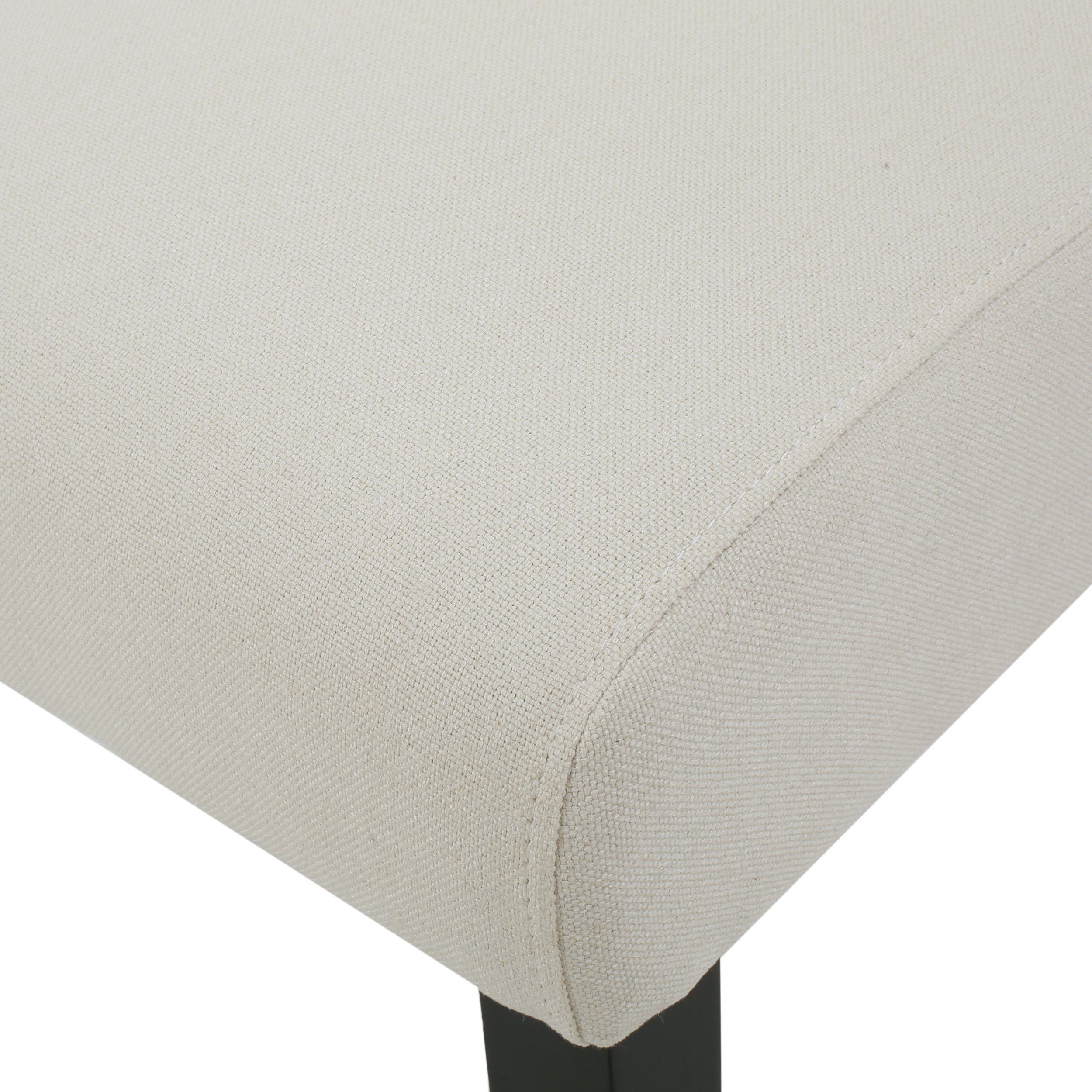 Christopher Knight Home Corbin Fabric Dining Chairs, 2-Piece Set in Ivory - Modern Upholstered Side Chairs for Kitchen, Dining Room, and Breakfast Nook