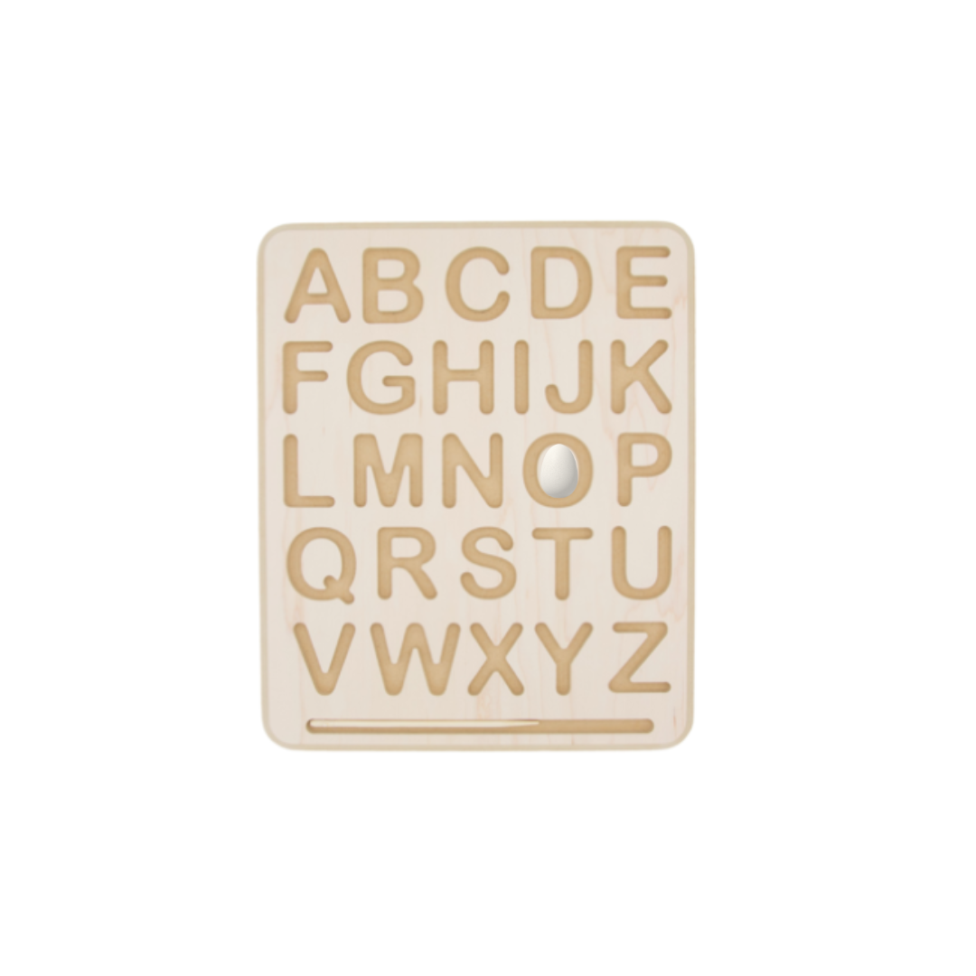 Begin Again Wooden Tracing Board ABC - Montessori Alphabet Learning Toy for Kids, Toddler Writing Practice & Letter Recognition - Perfect for Homeschooling & Preschool Education