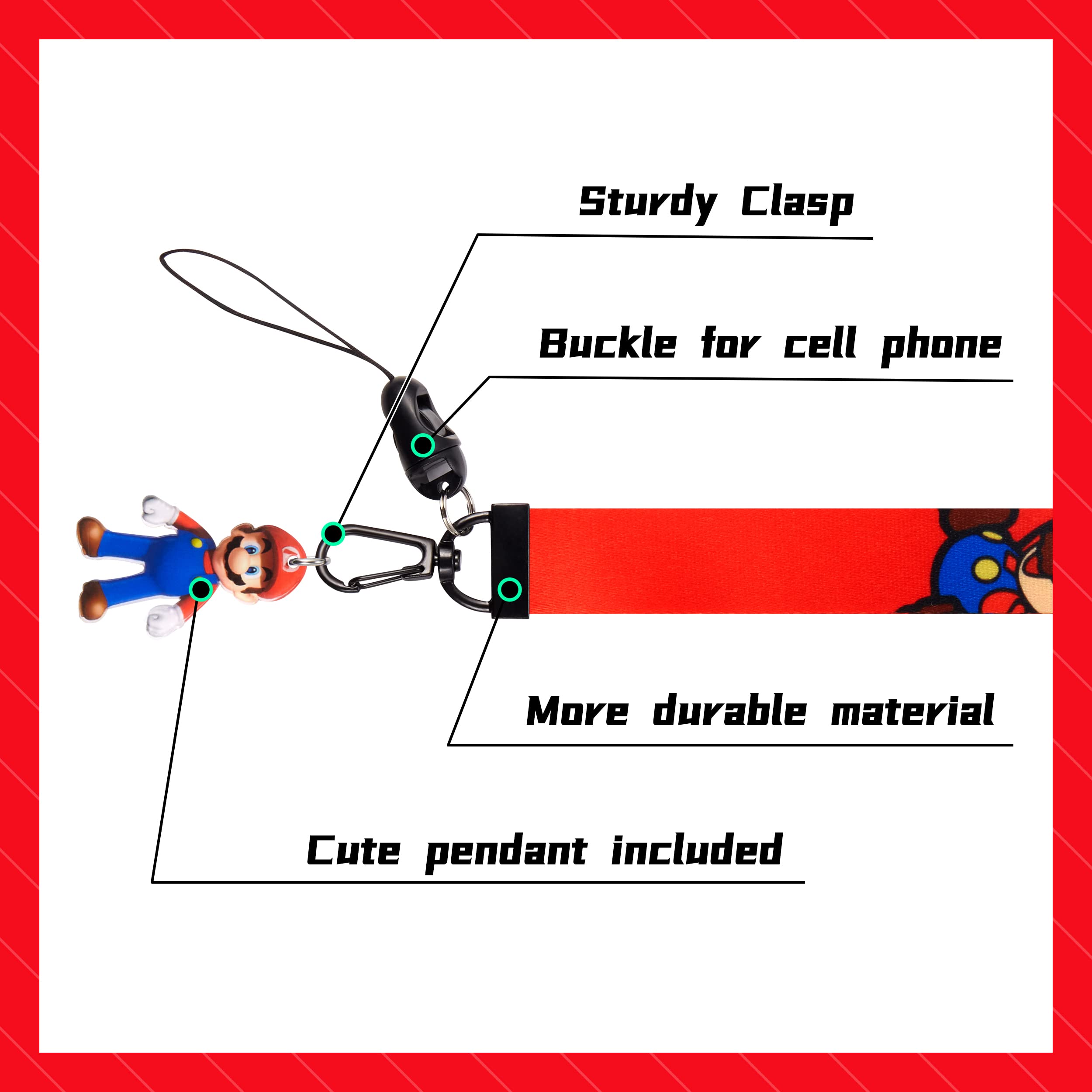 Cute Cartoon Key Lanyard for ID Badges & Keys - Office, School, Events