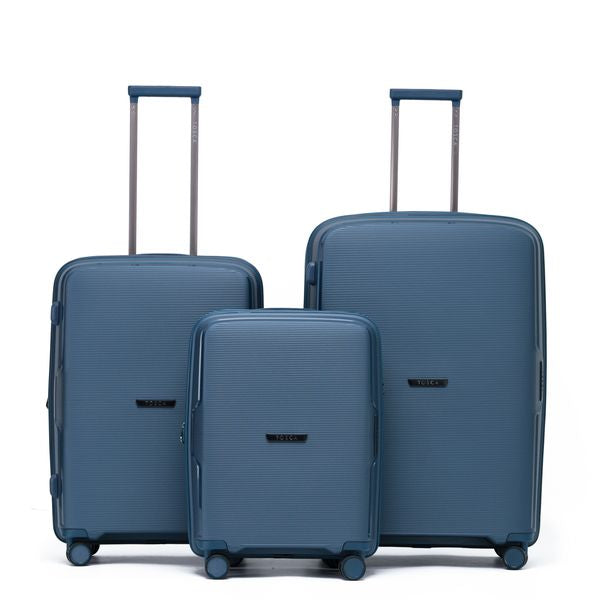 Tosca BEL AIR TCA510 3-Piece Suitcase Set (20in 25in 29in) - Blue & Red Luggage for Travel, Business Trips & Family Vacations