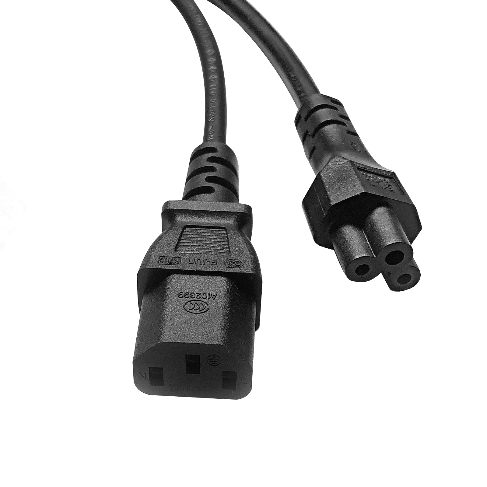 C14 to C5 + C13 Y Splitter Power Cord - Single C14 Male to Dual C13 & C5 Female Adapter Cable - 30cm for Computer, Server & Data Center Power Distribution