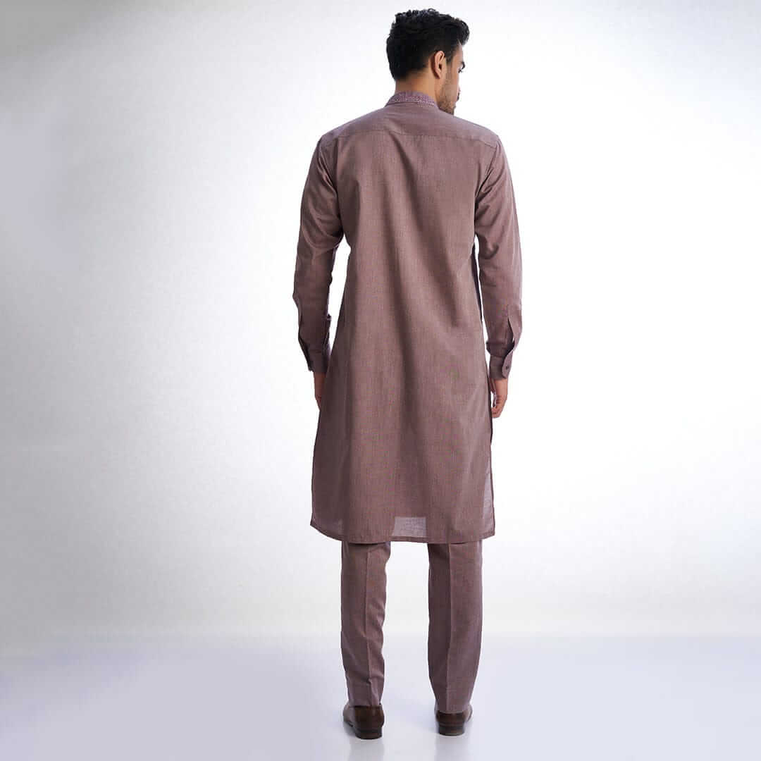 AI Eid Mauve Dress - Elegant & Stylish Women's Party Wear for Eid Celebrations, Weddings & Special Occasions