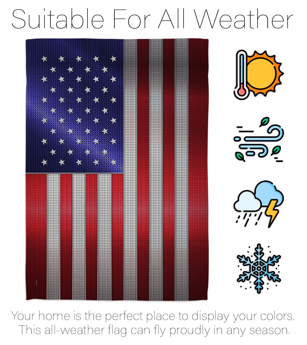 American Pride Decorative Steel House Flag Set 28x40 - Outdoor & Garden Decor