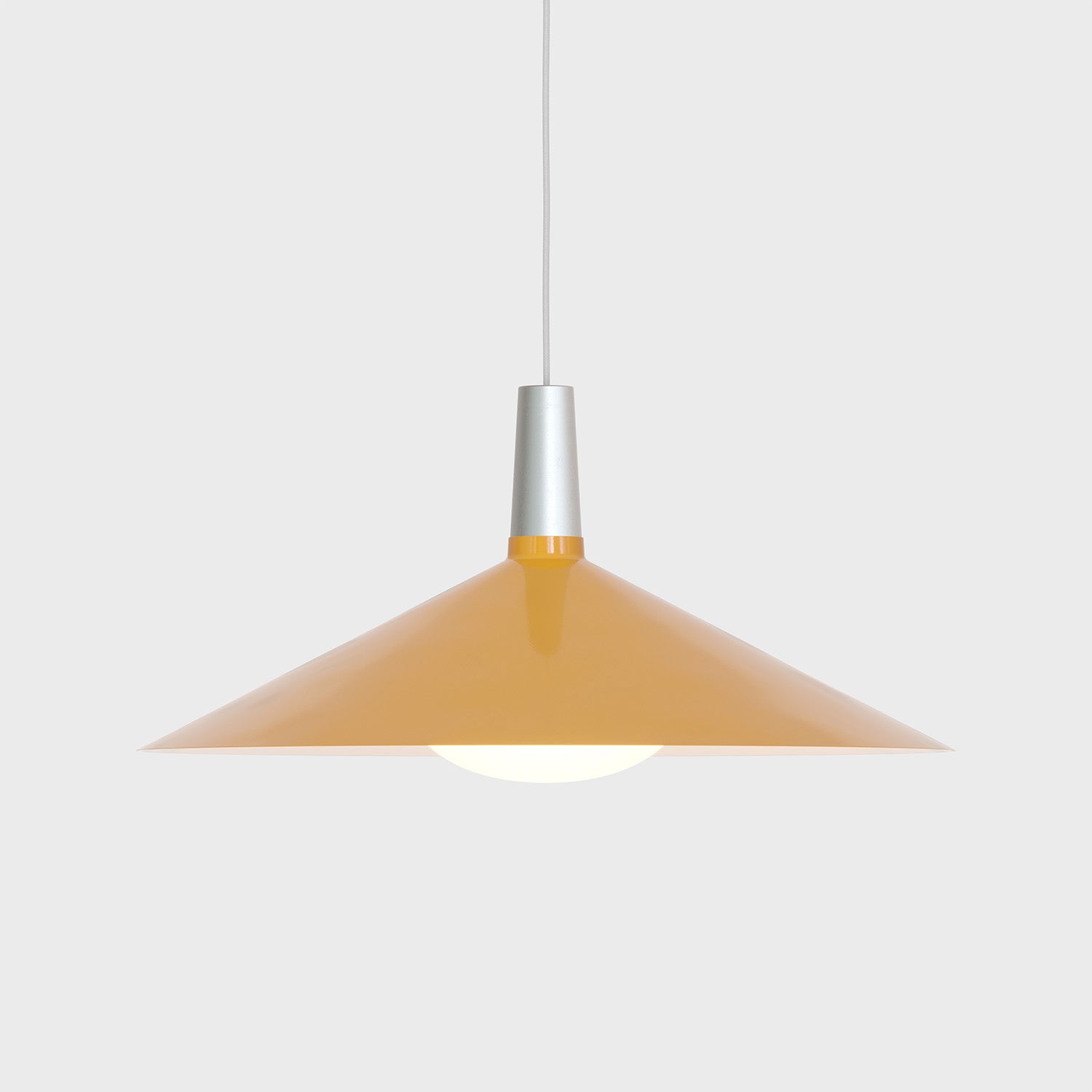 Modern Yellow Bower Pendant Light with Oval Design - Large Statement Lighting Fixture for Dining Room, Kitchen Island or Living Room Decor