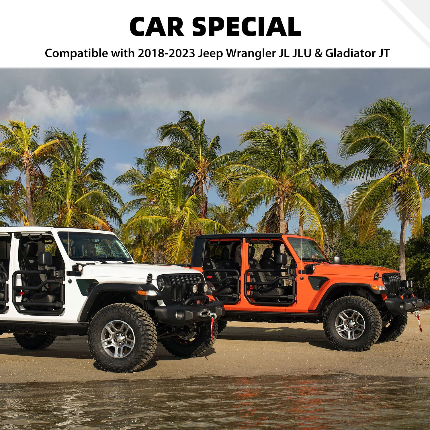 Jeep Wrangler JL JLU & Gladiator JT Window Switch Button Cover Trim (2018-2025) - Premium White Interior Accessories | Perfect for Off-Road Protection & Interior Customization