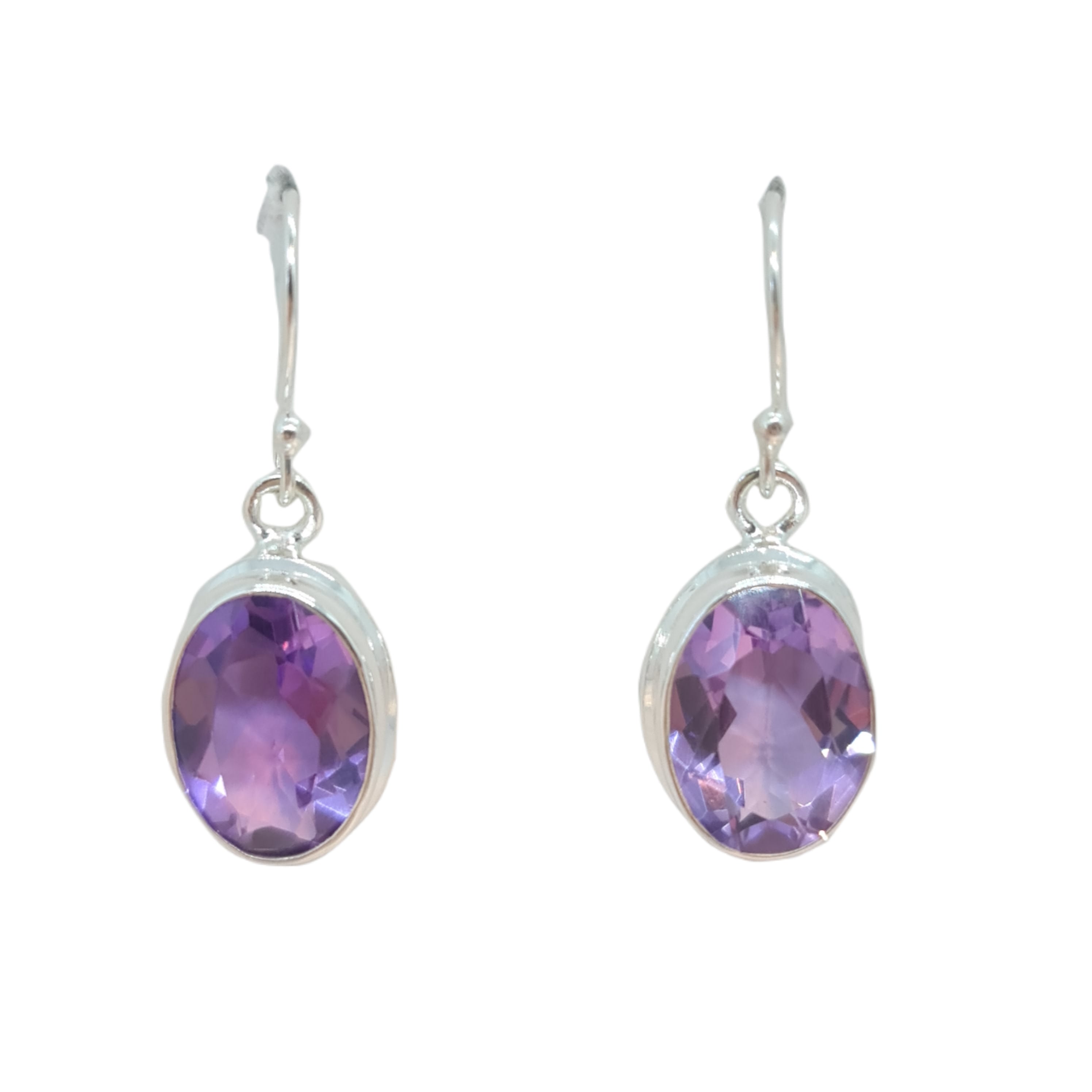 Natural Amethyst Stone Drop Earrings for Women - Elegant Purple Gemstone Jewelry for Parties, Weddings & Special Occasions