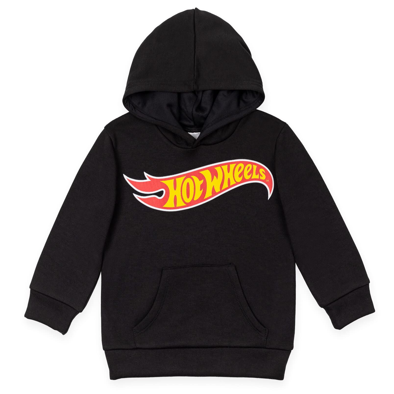 Hot Wheels Fleece Pullover Hoodie for Toddlers & Kids - Soft & Warm Boys' Hooded Sweatshirt for Playtime, School & Outdoor Activities