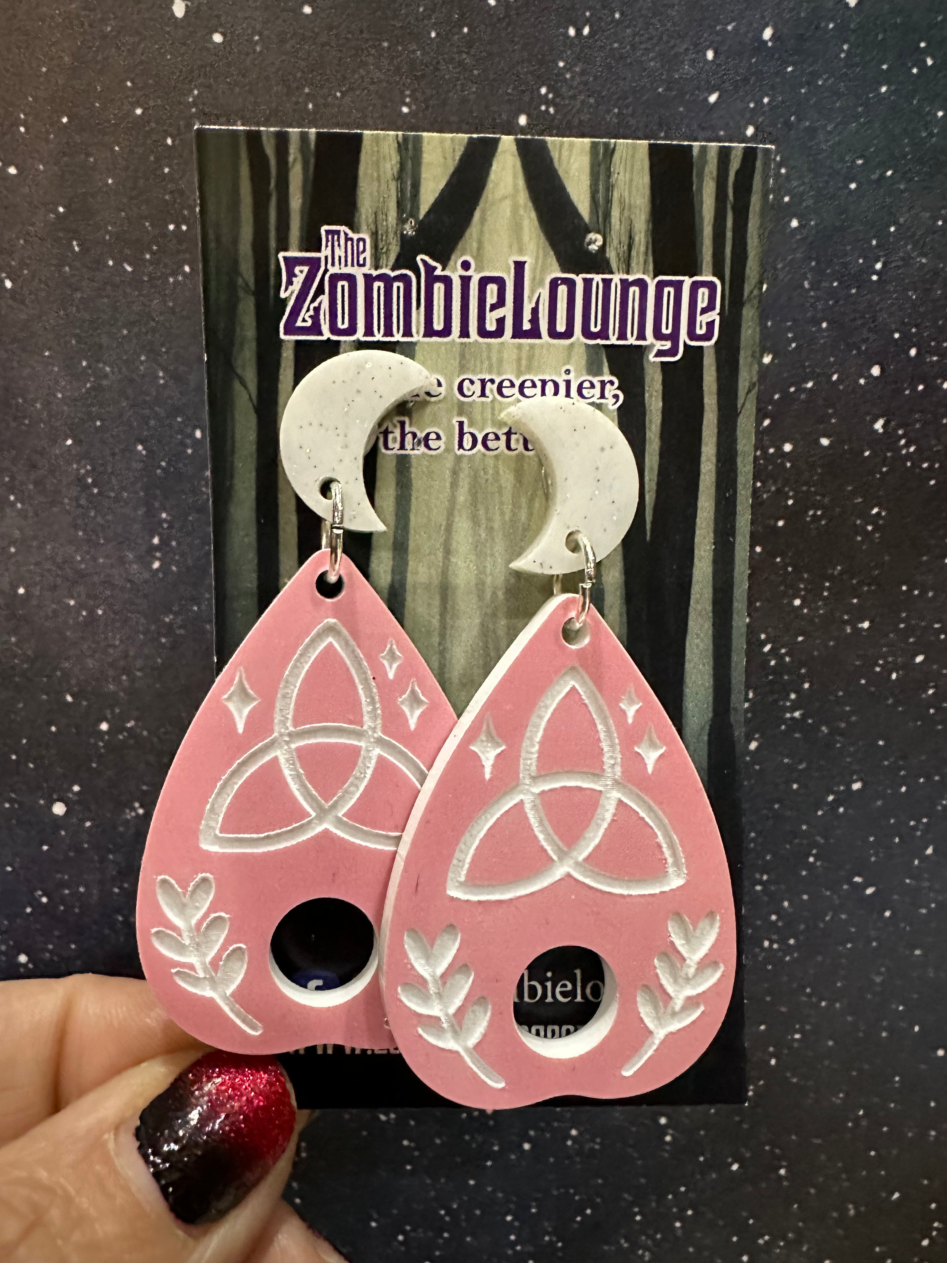 Witch Planchette Earrings - Gothic Ouija Board Jewelry for Women, Halloween & Witchy Aesthetic Accessories | Perfect for Spooky Parties, Witchcraft & Boho Fashion