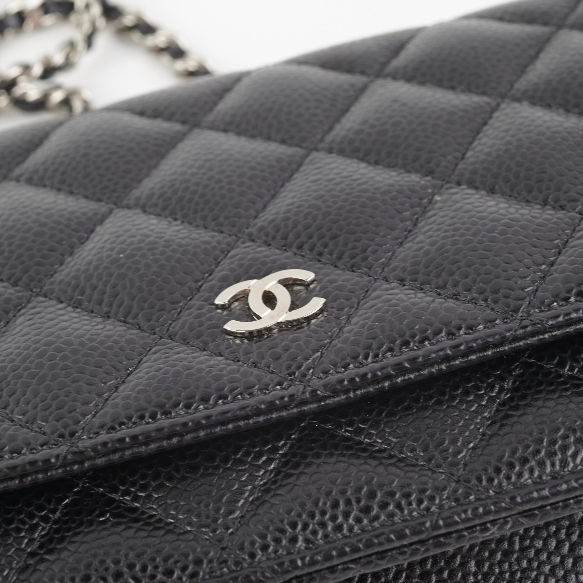 Chanel Caviar Leather Wallet On Chain Black Crossbody Bag - Luxury Designer WOC for Women, Perfect for Parties, Date Nights & Everyday Use