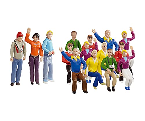 1:32 Scale Carrera Race Spectators - Set of 15 Detailed Slot Car Track Fans - Realistic Scenery Accessories for Model Car Racing & Diorama Displays - Perfect for Slot Car Tracks, Train Sets & Tabletop Gaming Scenes