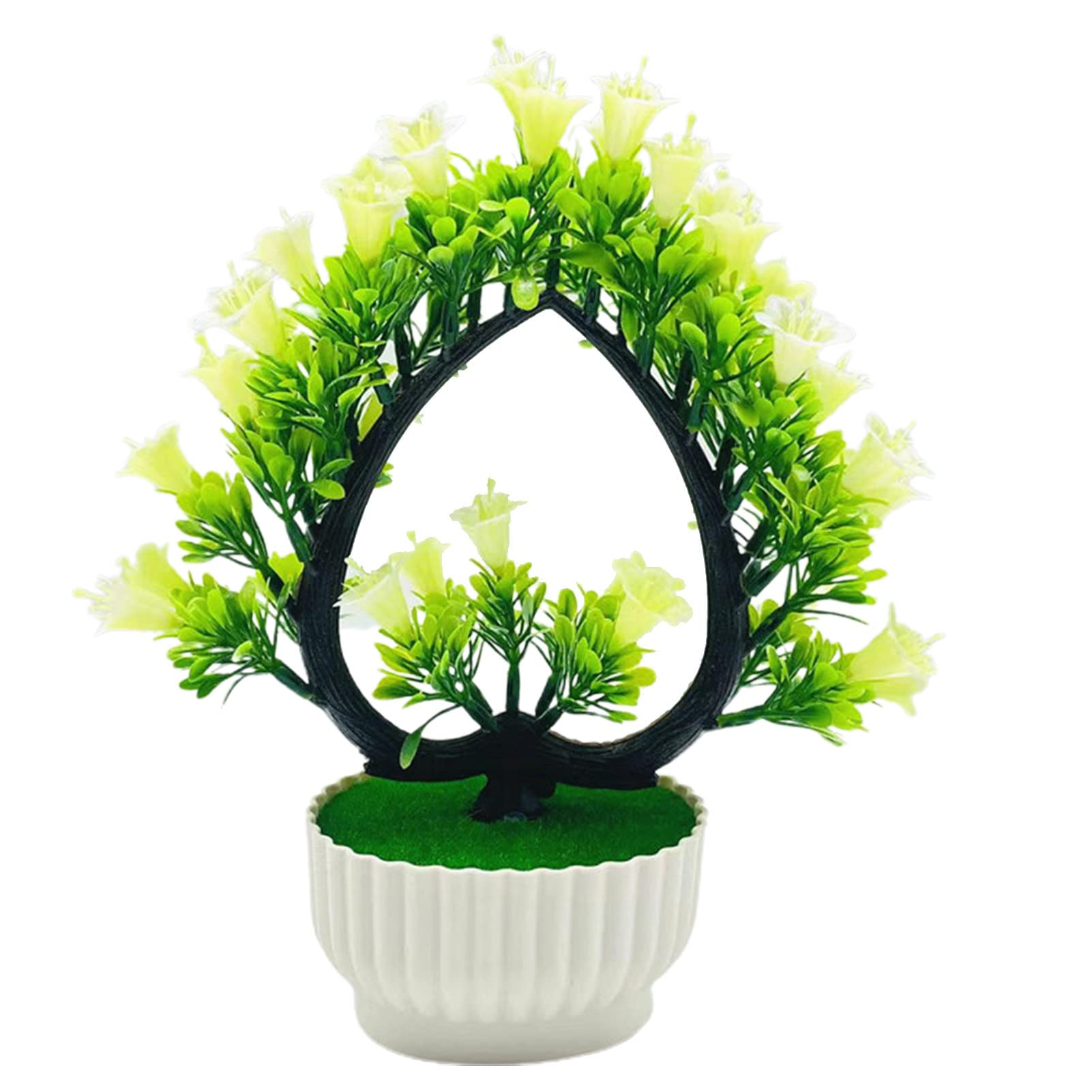 Angel3292 Artificial Bonsai Tree - Realistic Fake Lily Flower with Pot, Elegant Plastic Plants for Wedding Decor, Home & Office Gardening Supplies - Perfect for Table Centerpieces, Housewarming Gifts & Indoor Greenery