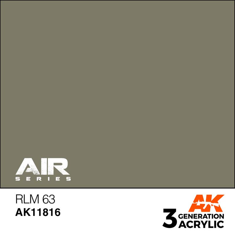 AK Interactive RLM 63 Model Paint - Authentic German Aircraft Color for Scale Models | Perfect for WWII Luftwaffe & Modern Military Aircraft Projects
