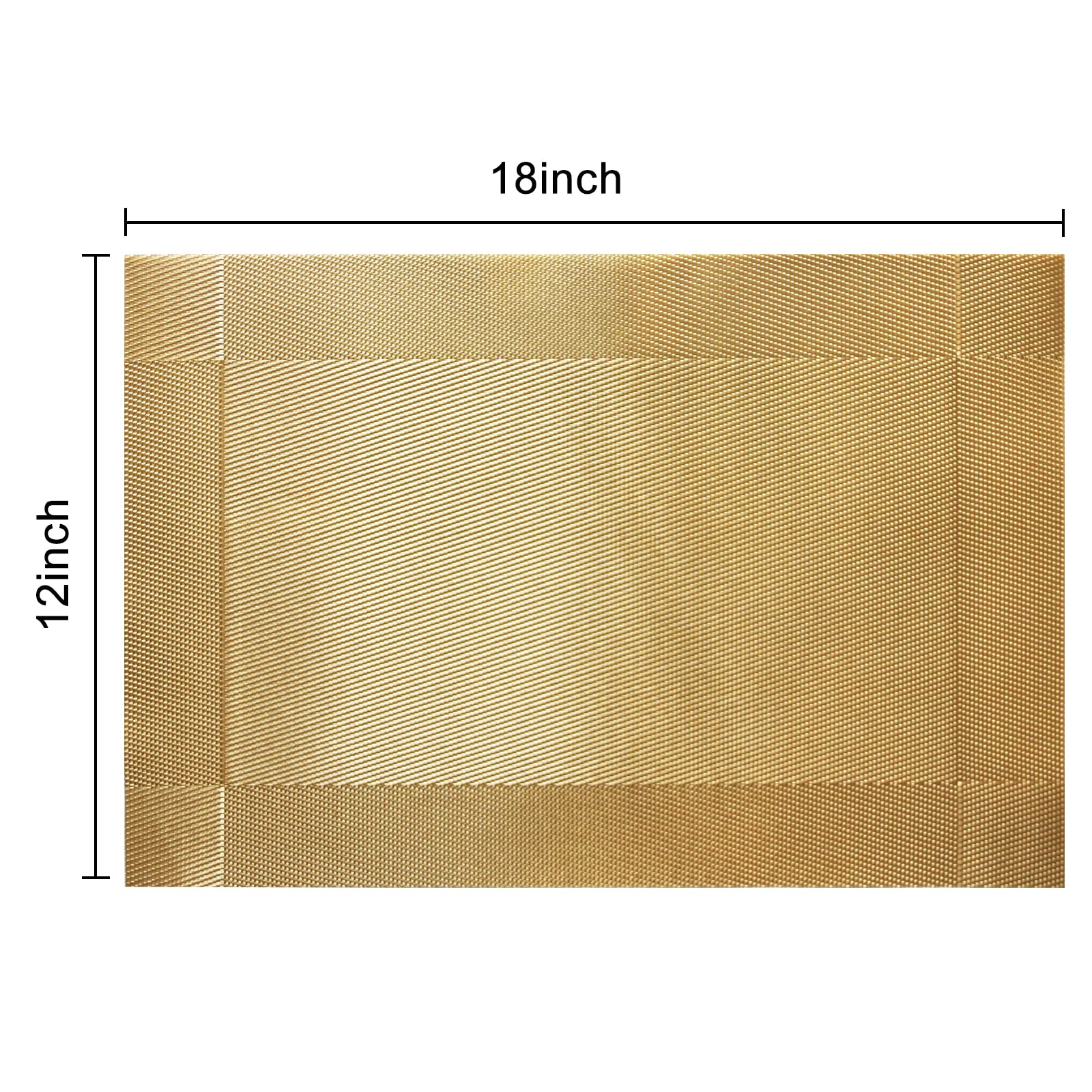 Trophable Placemats Set of 6 - Heat Resistant Woven PVC Table Mats, Non-Slip & Stain Resistant Vinyl Placemats for Kitchen & Dining - Washable & Easy to Clean - Perfect for Everyday Meals, Dinner Parties & Holiday Gatherings