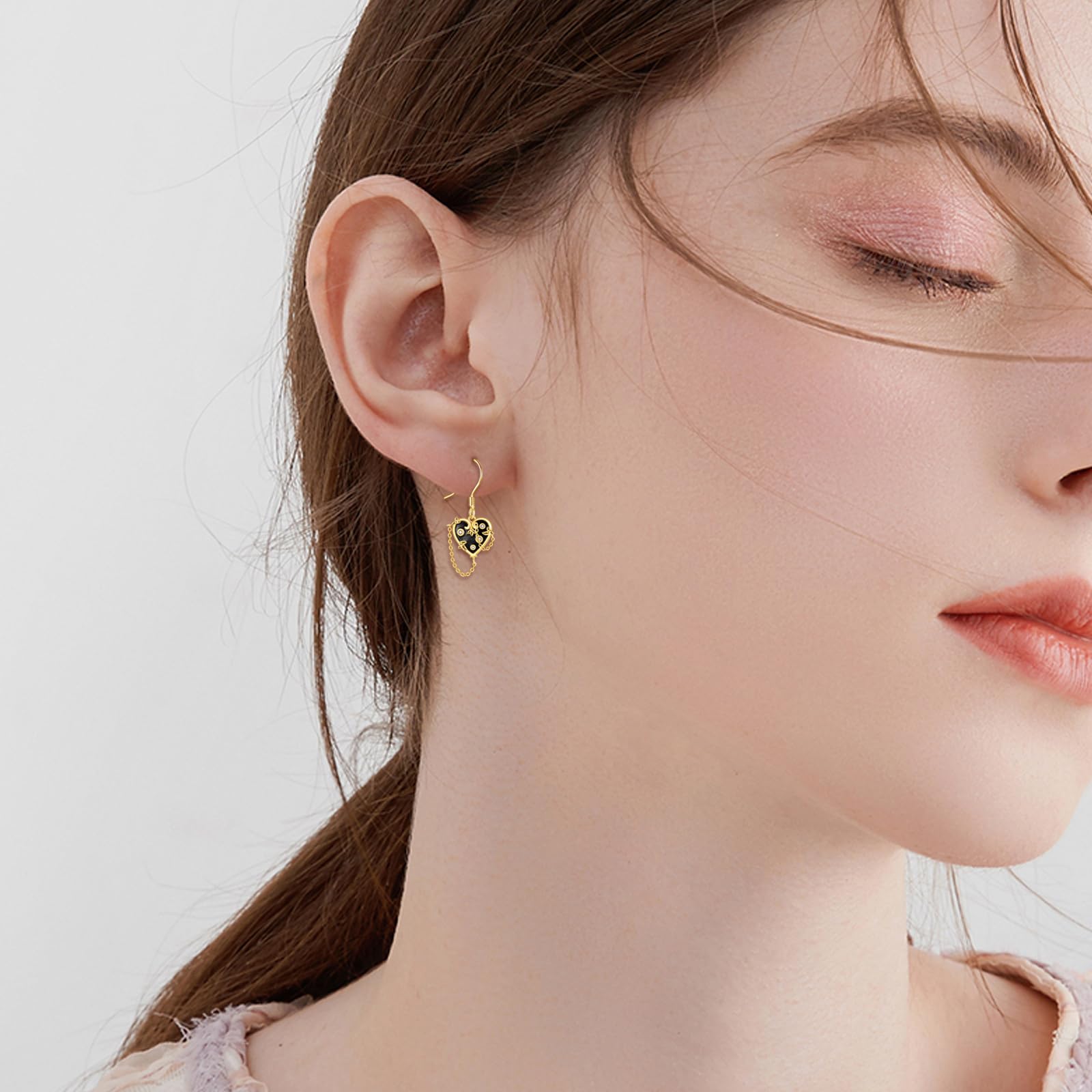 14K Gold Pearl Earrings - Sunflower, Celtic Knot, Cat & Witches Heart Designs | Cultured Freshwater Pearl Jewelry for Women | Perfect Gift for Wife, Girlfriend & Mother's Day | Elegant for Weddings, Parties & Special Occasions
