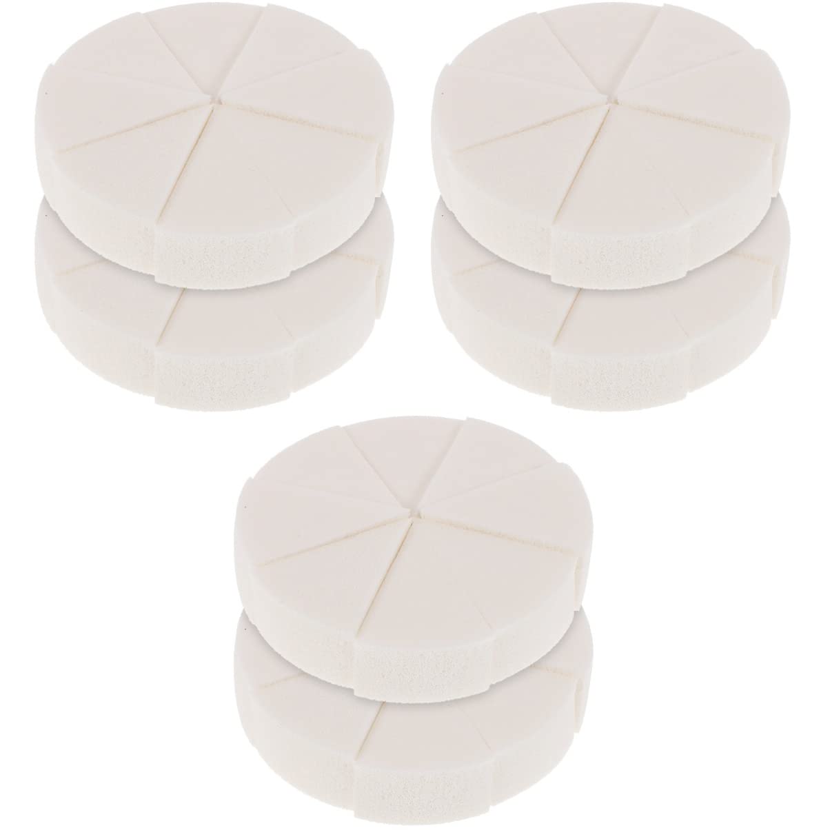 Beaupretty 6 Pack Latex Makeup Sponges Set - Foundation Blender Sponge, Cosmetic Wedge Sponges for Flawless Makeup Application - Perfect for Liquid, Cream & Powder Makeup Blending (Home & Professional Use)