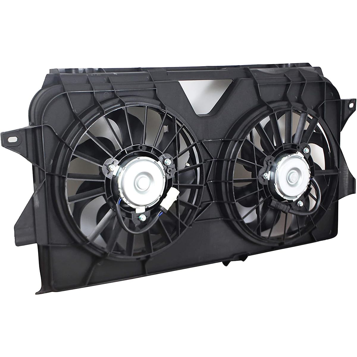 Dual Engine Radiator Cooling Fan Assembly Compatible with Chrysler Town & Country 2005-2007, Dodge Caravan/Grand Caravan 2005-2007 - Replaces OEM# 4677695AB, 4677695AC, 4677695AD, 620-042 - Perfect for Engine Overheating Prevention & Summer Driving